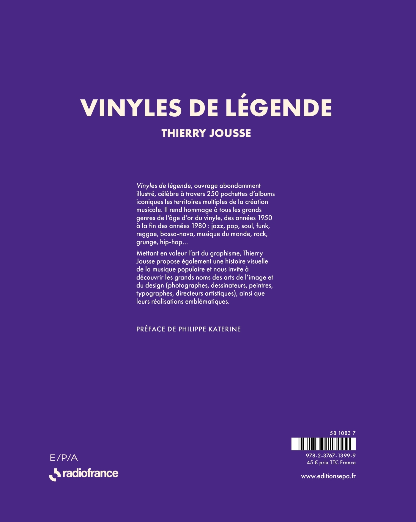 Vinyles de légende - Thierry Jousse - EPA