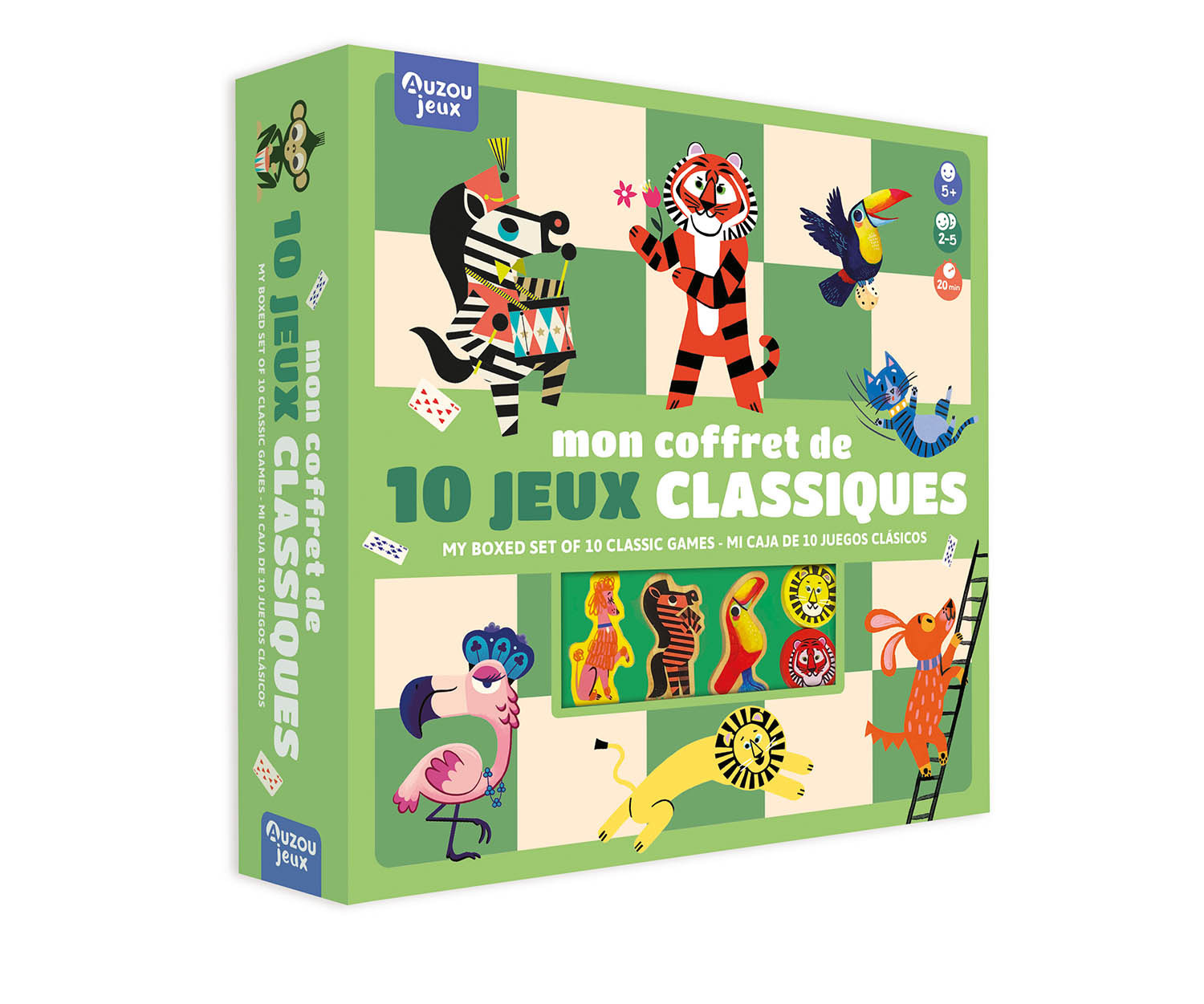 MON COFFRET DE 10 JEUX CLASSIQUES -  Collectif - AUZOU