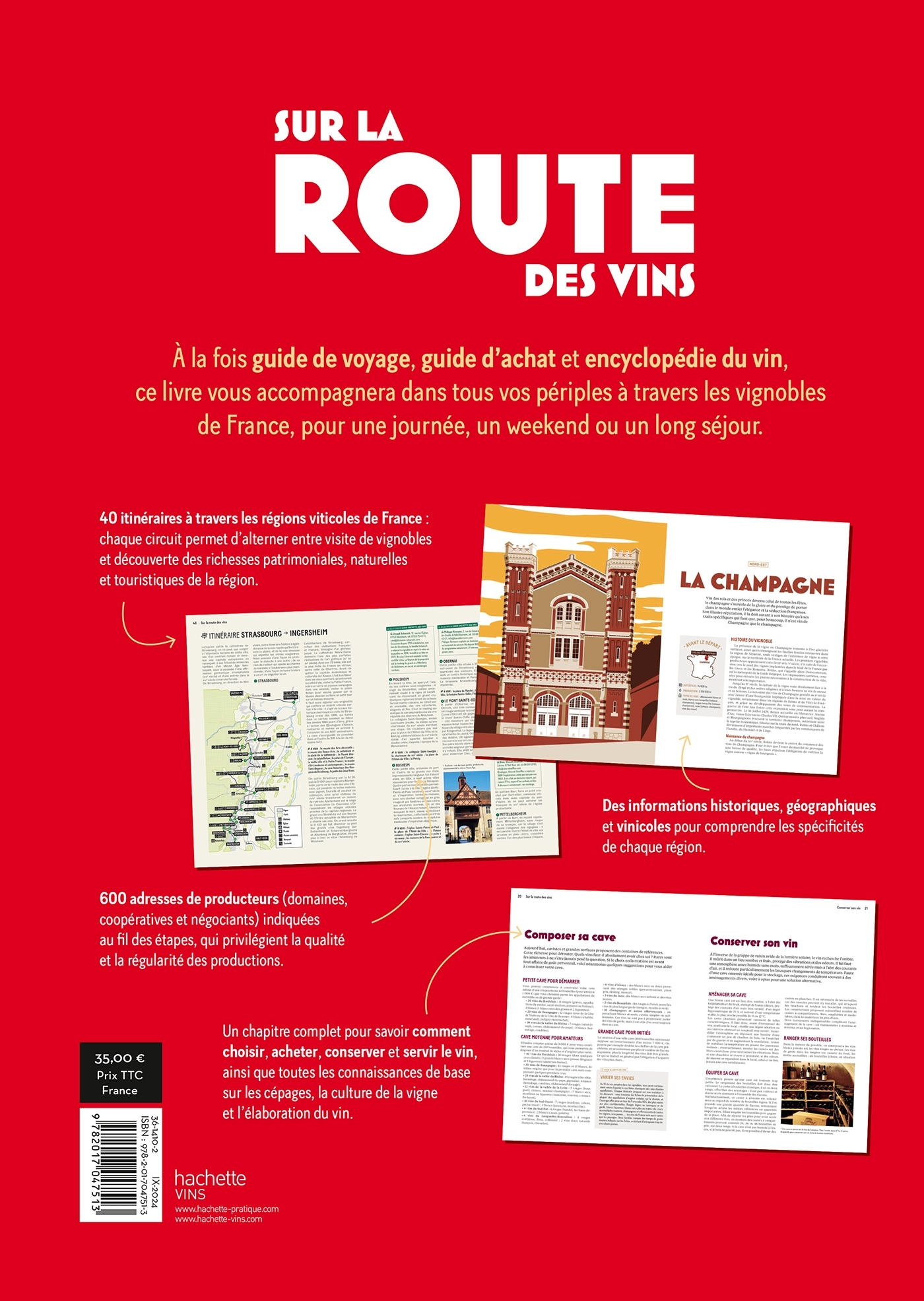 Sur la route des vins -   - HACHETTE PRAT