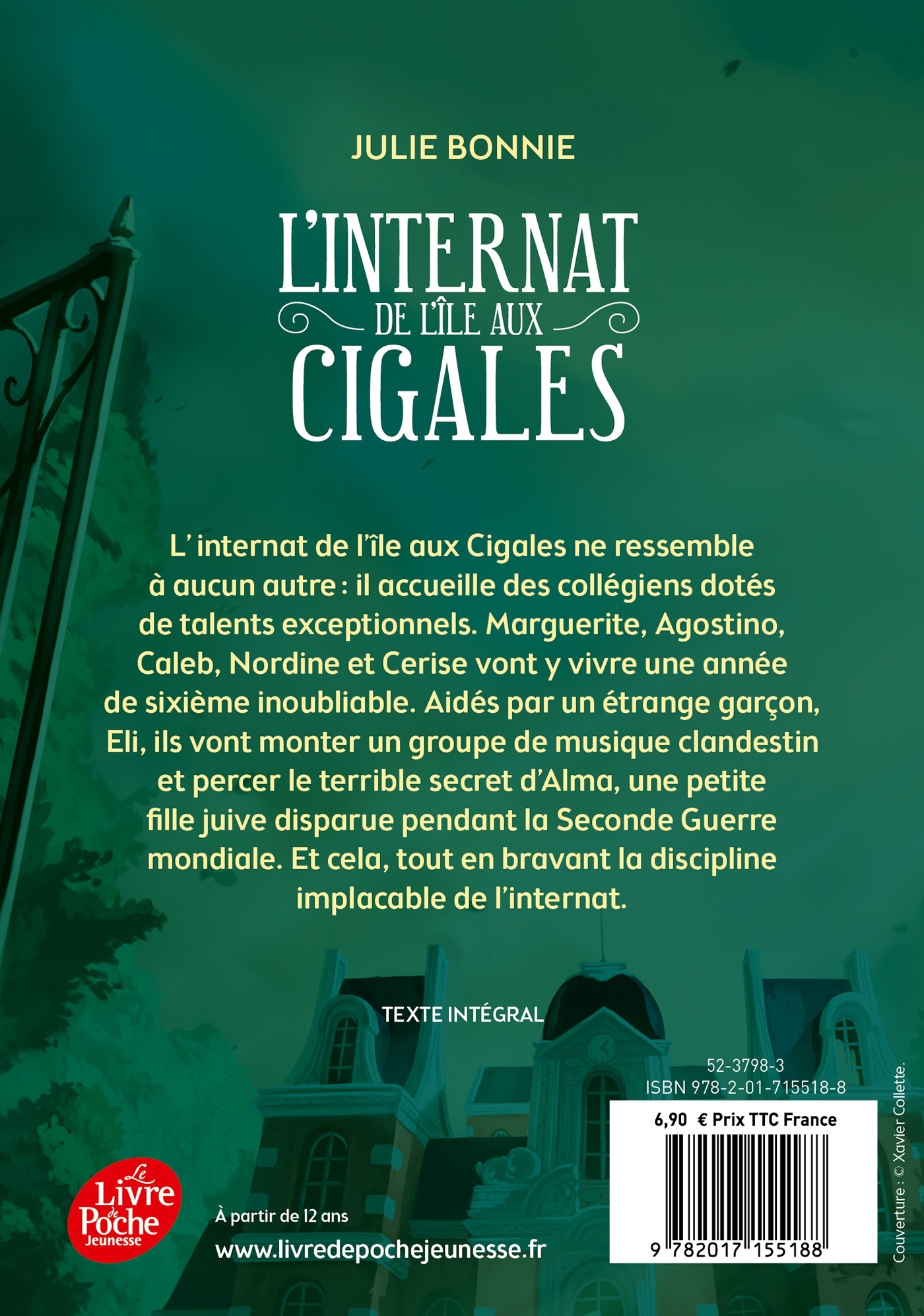 L'internat de l'île aux cigales - Tome 1 - Julie Bonnie - POCHE JEUNESSE