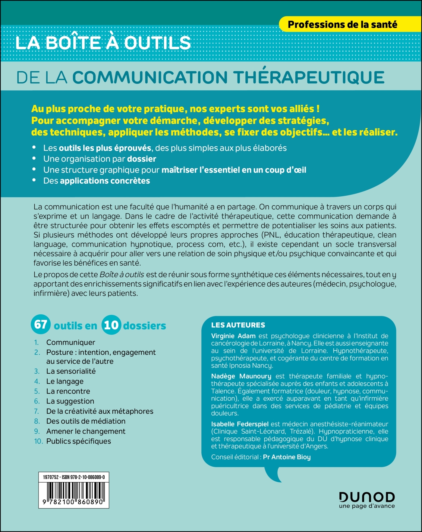 La boîte à outils de la communication thérapeutique - Virginie ADAM - DUNOD