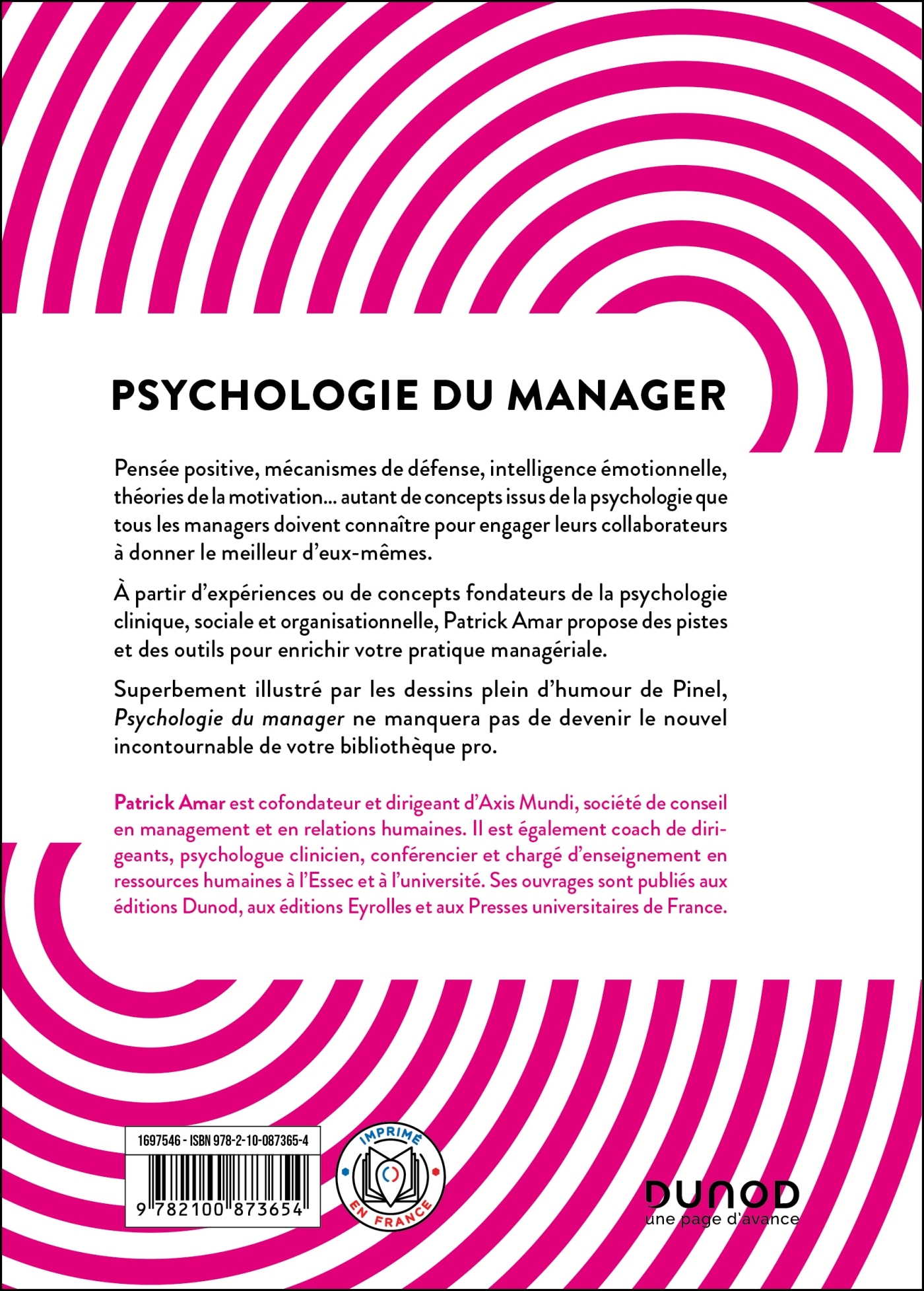 Psychologie du manager - 2e éd. - Patrick Amar - DUNOD