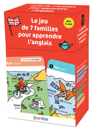 Récré en boîte - Le jeu des 7 familles pour apprendre l'anglais -  Collectif - BORDAS