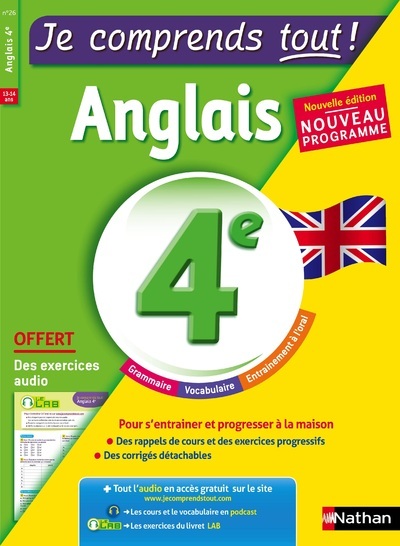 Je comprends tout ! Anglais 4E - Ghislaine Santoro - NATHAN