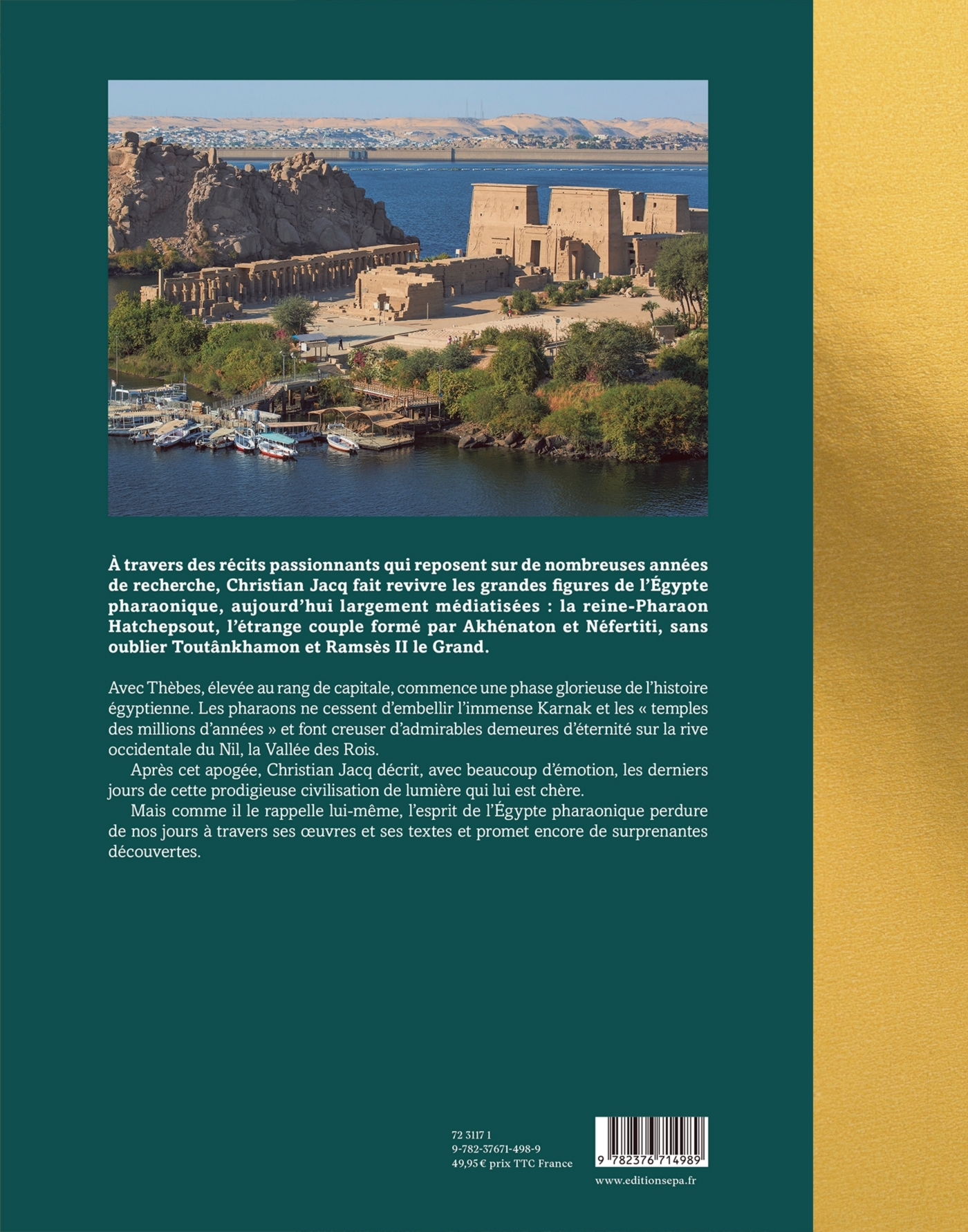 L'égypte pharaonique - De la puissance au crépuscule - Christian Jacq - EPA