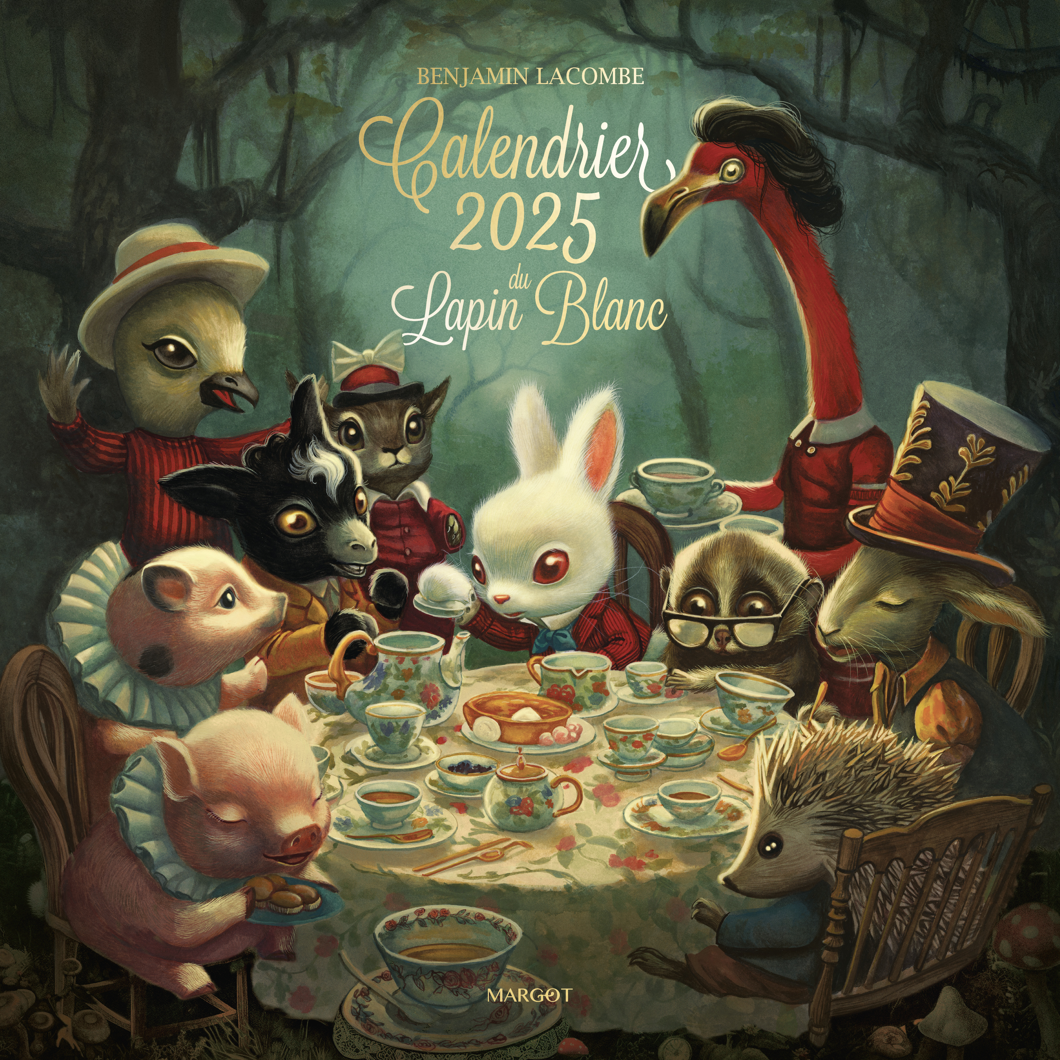 Le Calendrier de Monsieur le Lapin Blanc 2025 -  Lacombe Benjamin - MARGOT