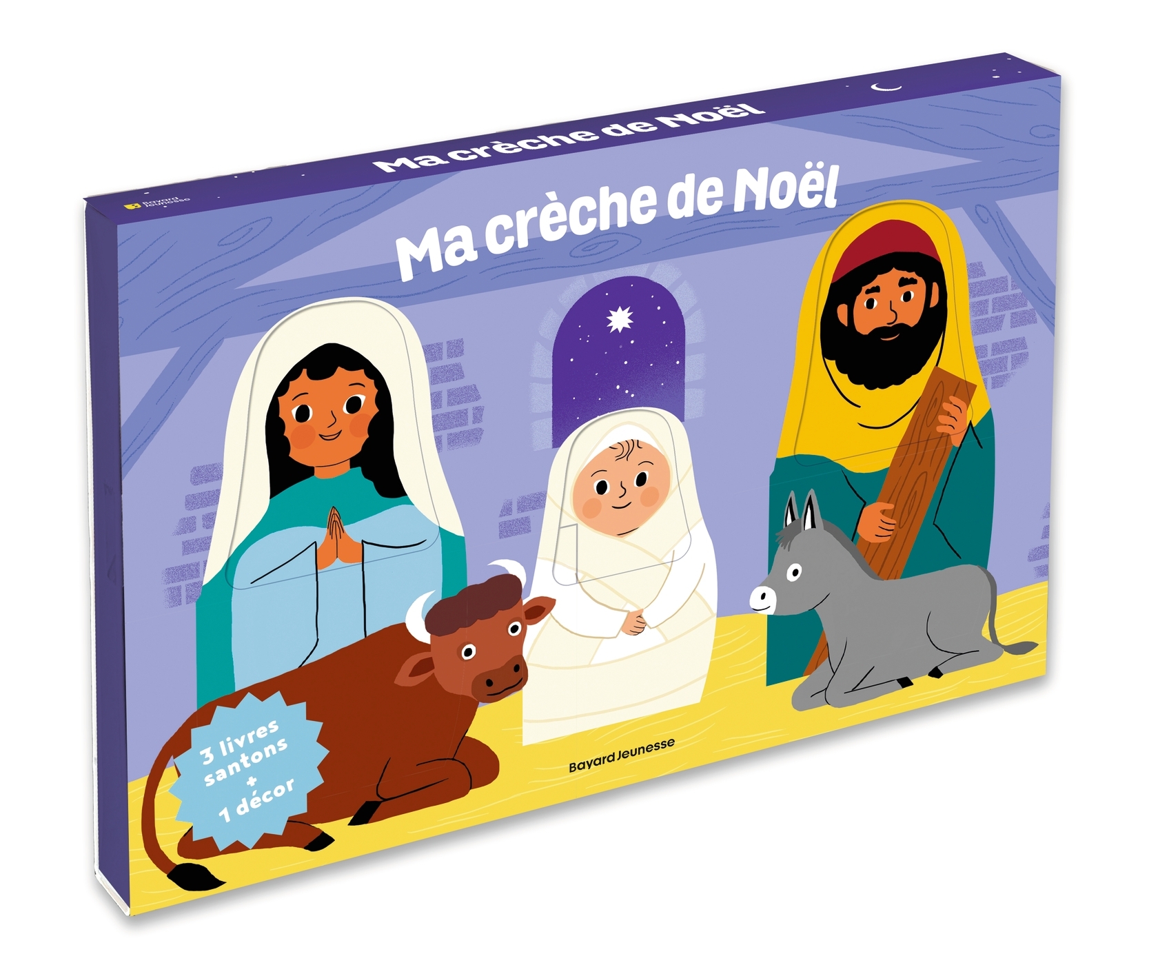 Ma crèche de Noël - trois livres-santons et un décor - Marie-Christine VIDAL - BAYARD JEUNESSE