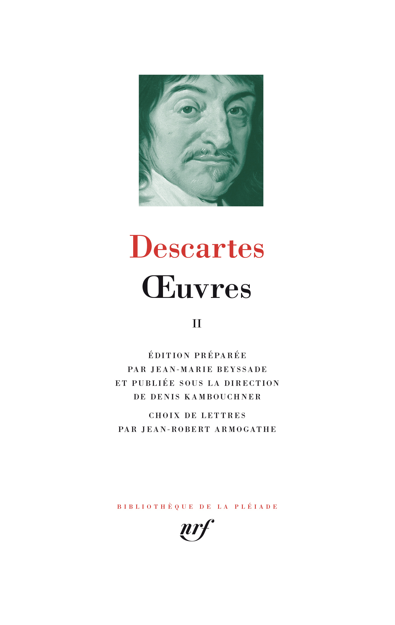 Œuvres -  RENE DESCARTES - GALLIMARD