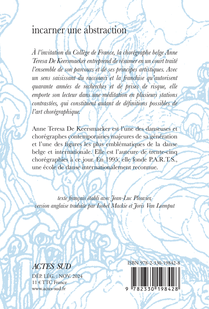 Incarner une abstraction - Joris Van Leemput - ACTES SUD