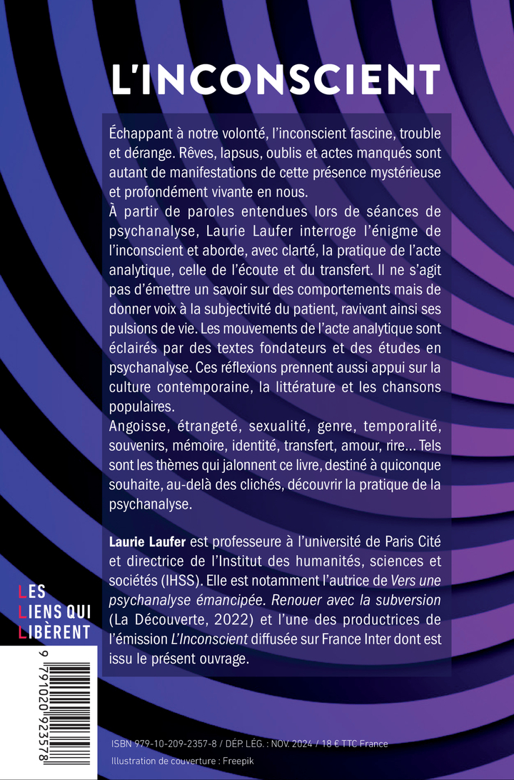 L'inconscient -  LAUFER LAURIE - LIENS LIBERENT