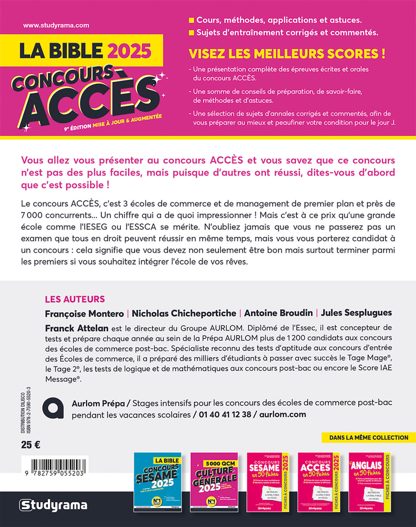 La bible du concours ACCES - Franck Attelan - STUDYRAMA