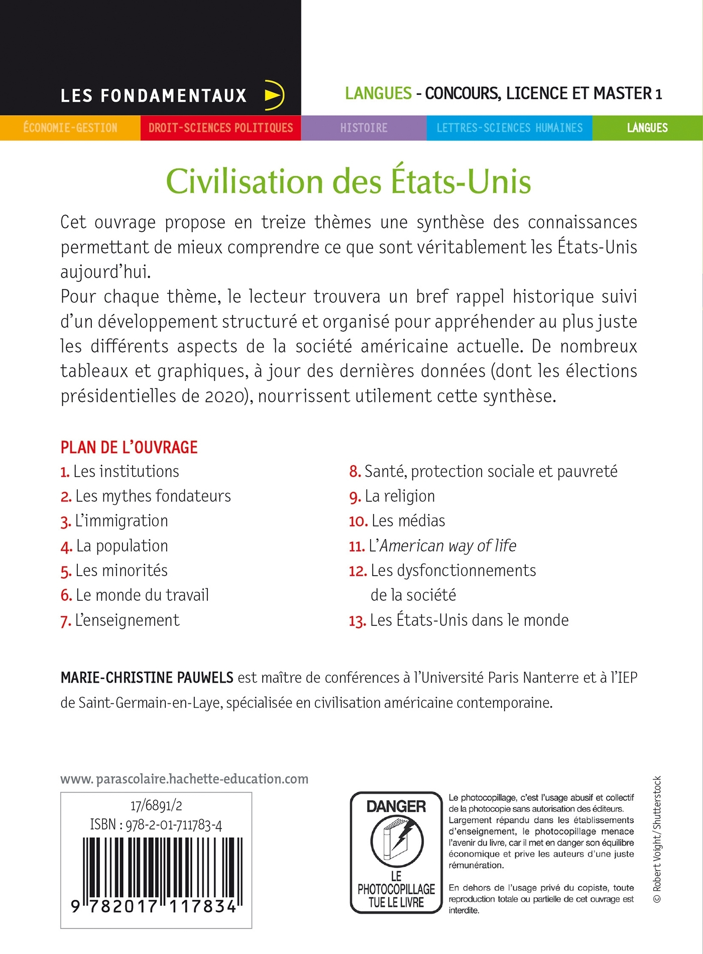 Fondamentaux - Civilisation des États-Unis en synthèse (9e édition) - Marie-Christine Pauwells-Bourel - HACHETTE EDUC