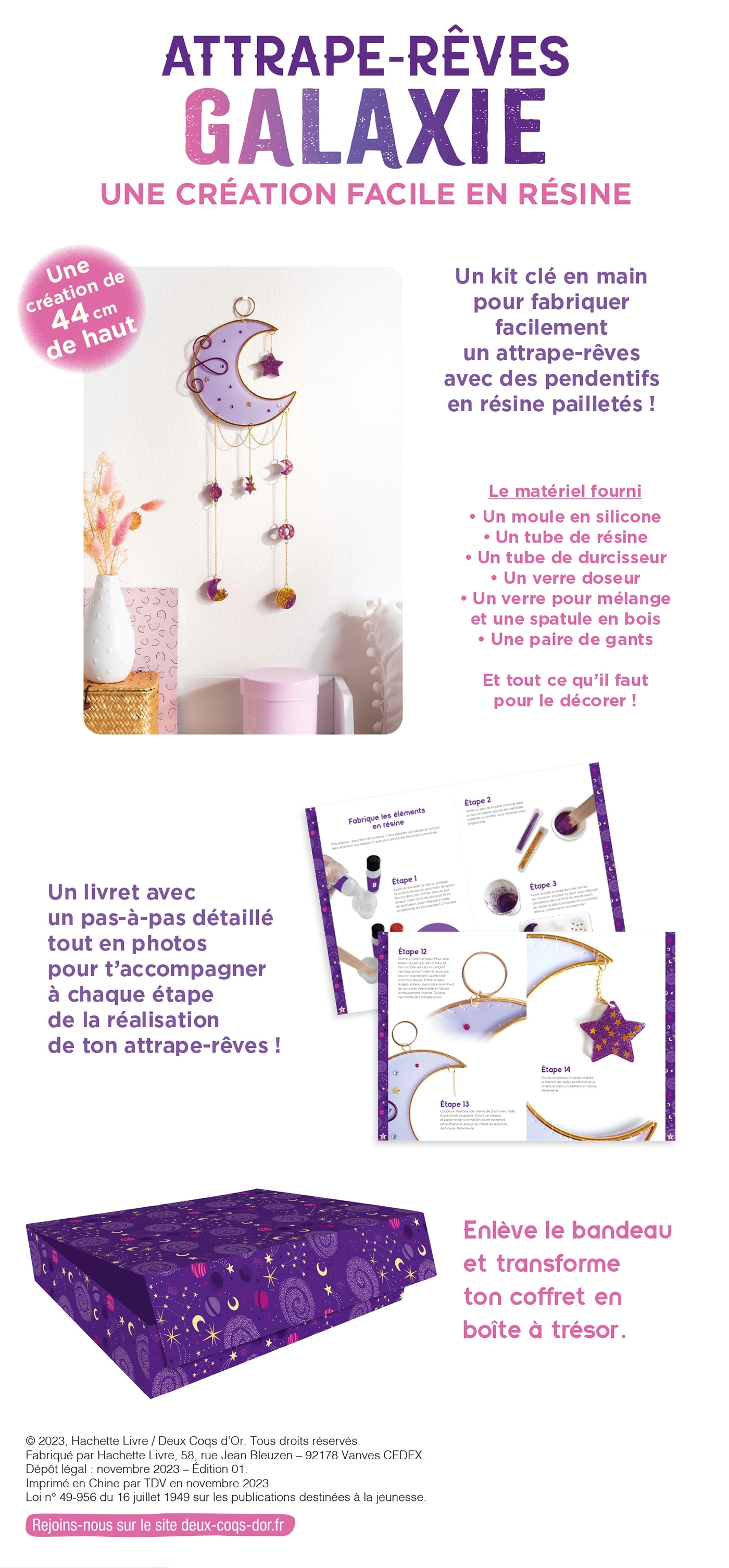 Attrape-rêves galaxie - coffret avec accessoires - Virginie Humbert - DEUX COQS D OR