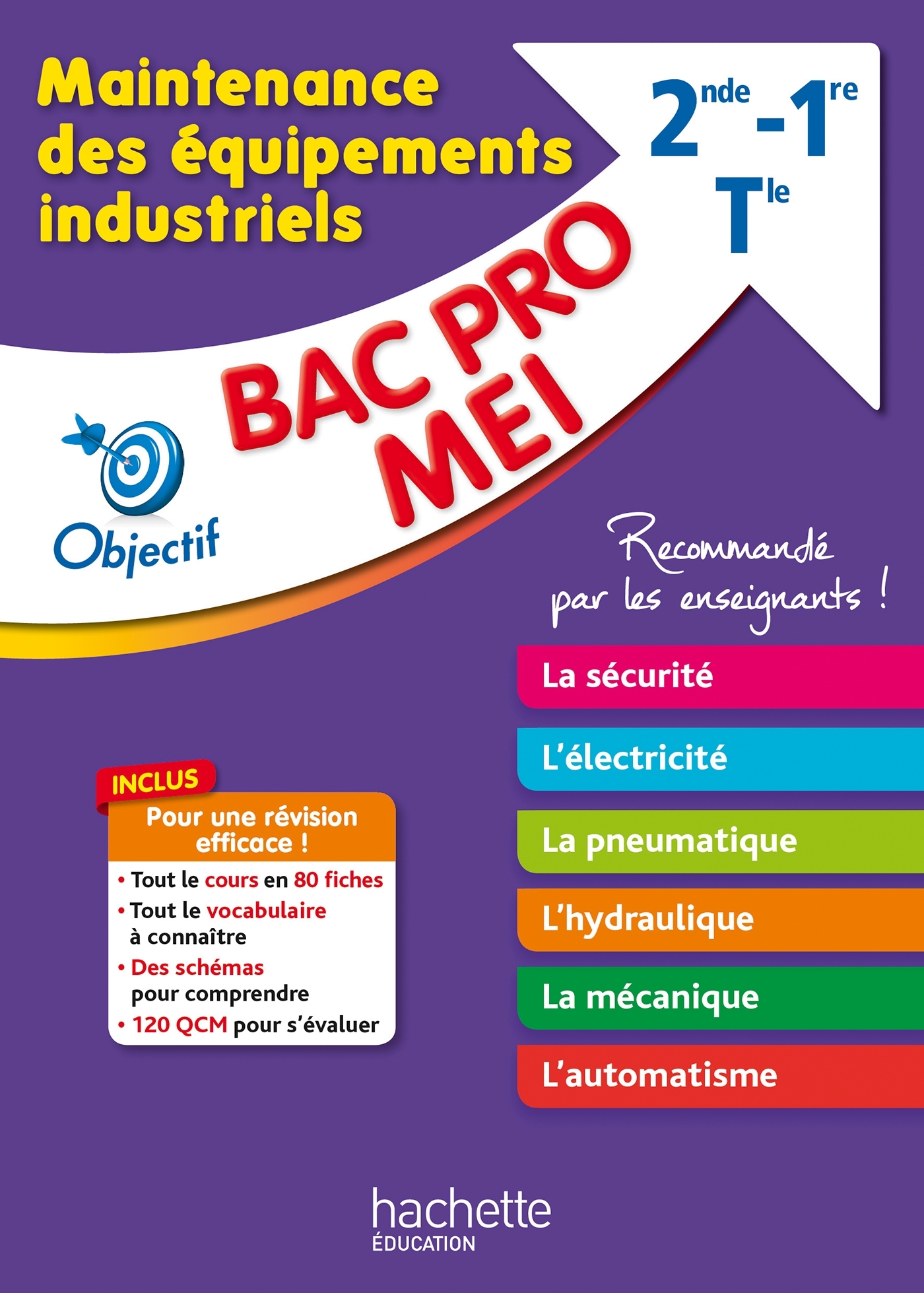 Objectif Bac - Fiches Bac Pro MEI - Maintenance des équipements industriels : 80 fiches, 120 QCM - Aziz Bekri - HACHETTE EDUC