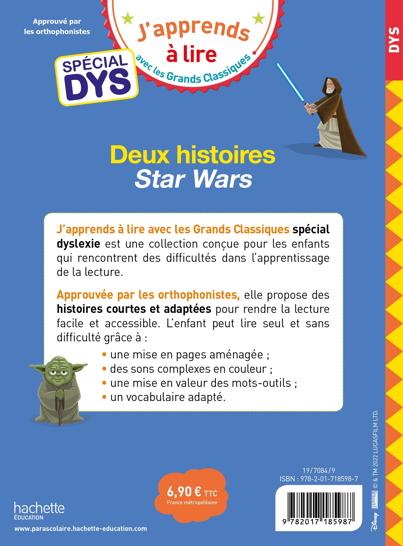 Disney - Deux histoires Star Wars - Spécial DYS  (dyslexie) - Isabelle Albertin - HACHETTE EDUC