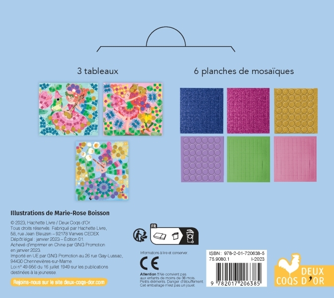 Mosaïques fées - mini boîte avec accessoires - Marie-Rose Boisson - DEUX COQS D OR