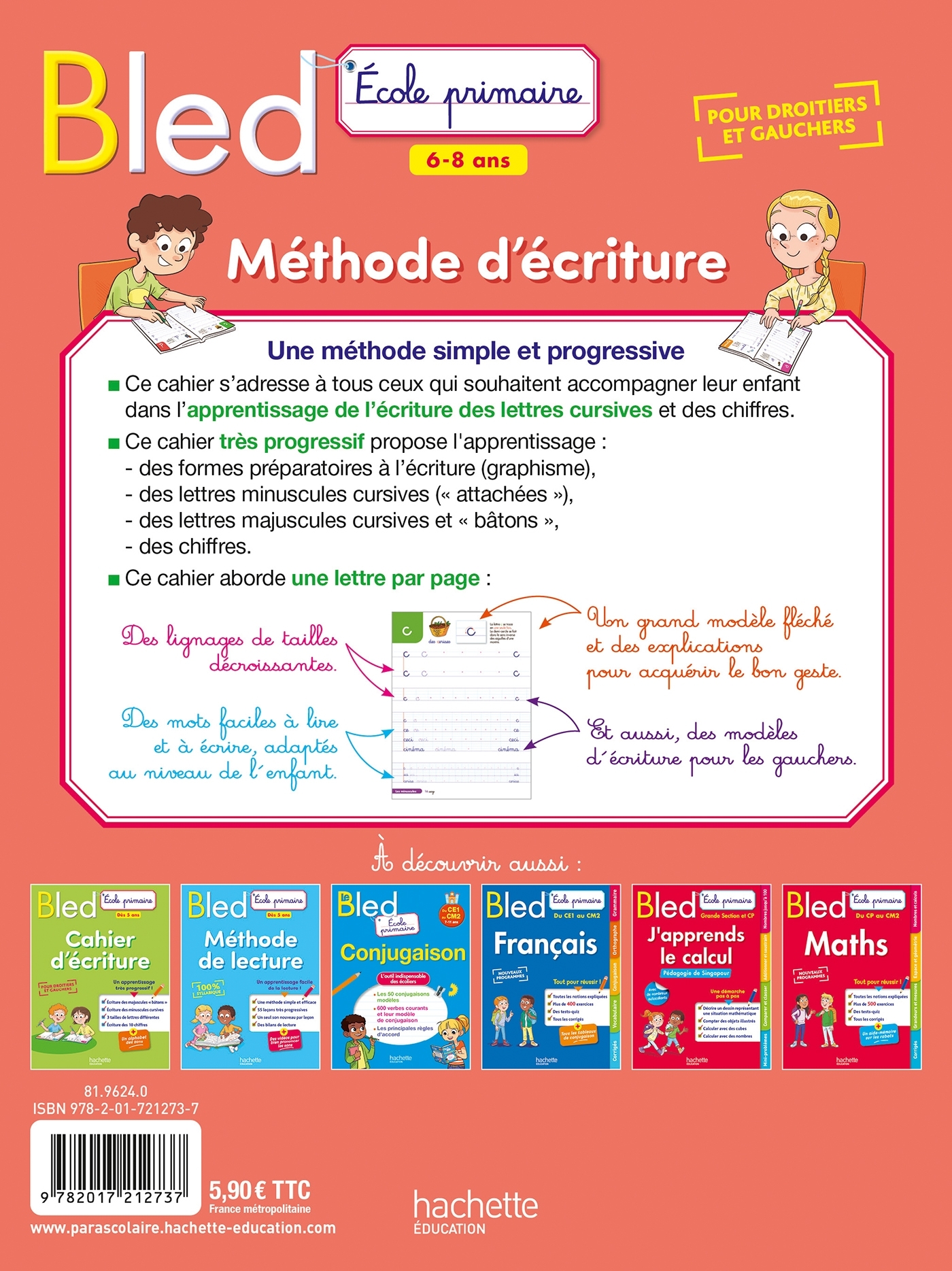 BLED Méthode d'écriture 6-8 ans -  COLLECTF - HACHETTE EDUC