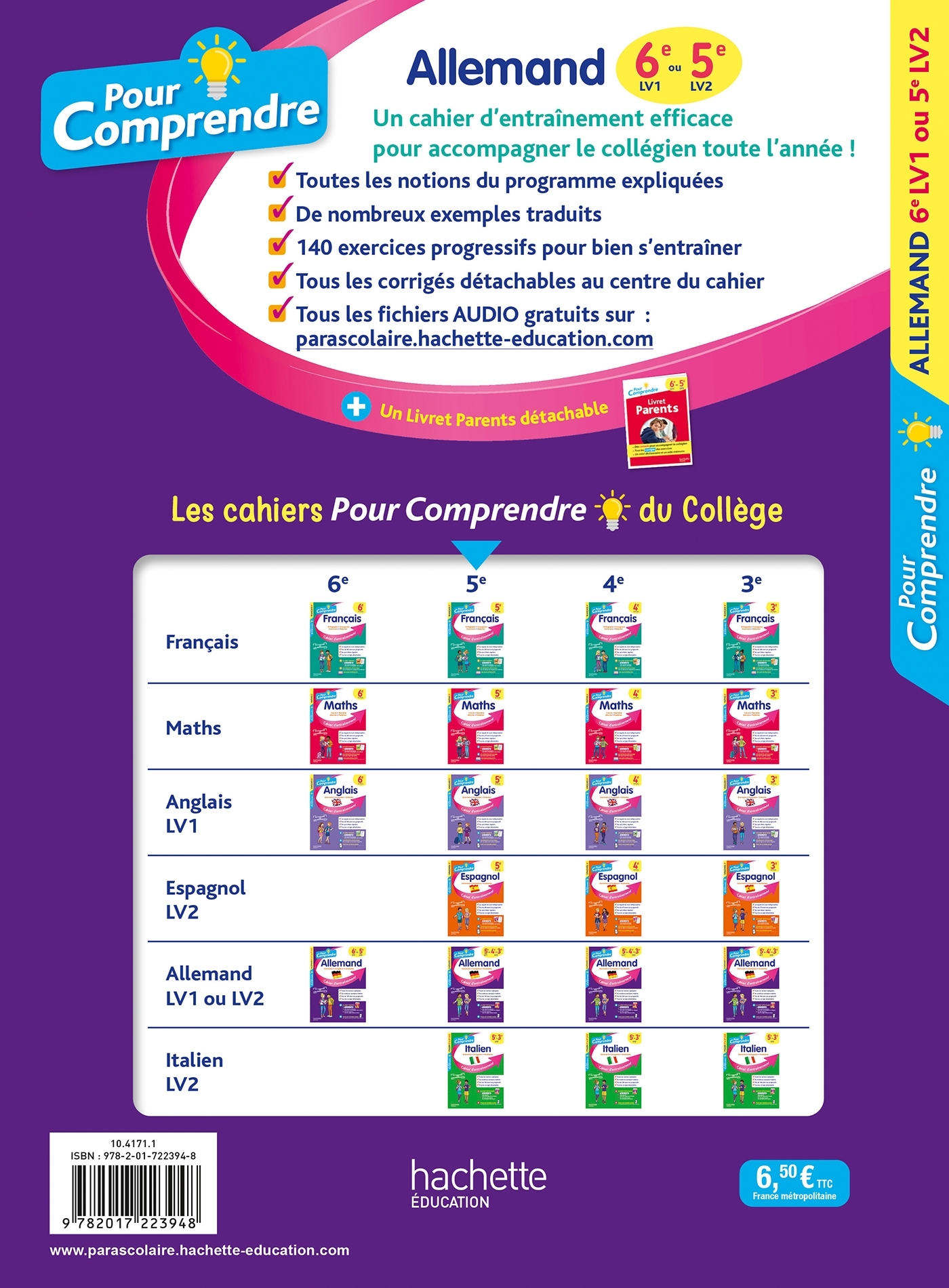 Pour comprendre Allemand 6e LV1 ou 5e LV2 - Marie-Christine Despas - HACHETTE EDUC