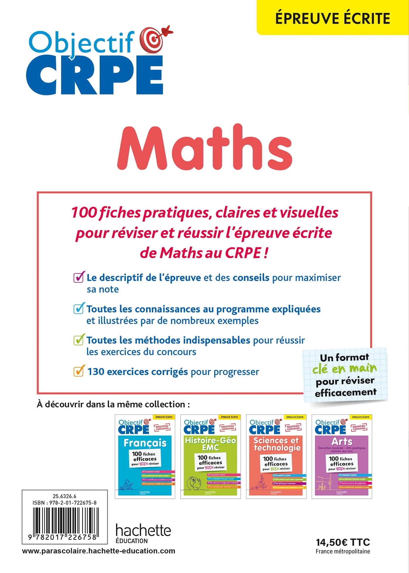 Objectif CRPE 2025 - Maths - 100 fiches efficaces pour bien réviser - épreuve écrite d'admissibilité - Laure Voirin-Bremont - HACHETTE EDUC