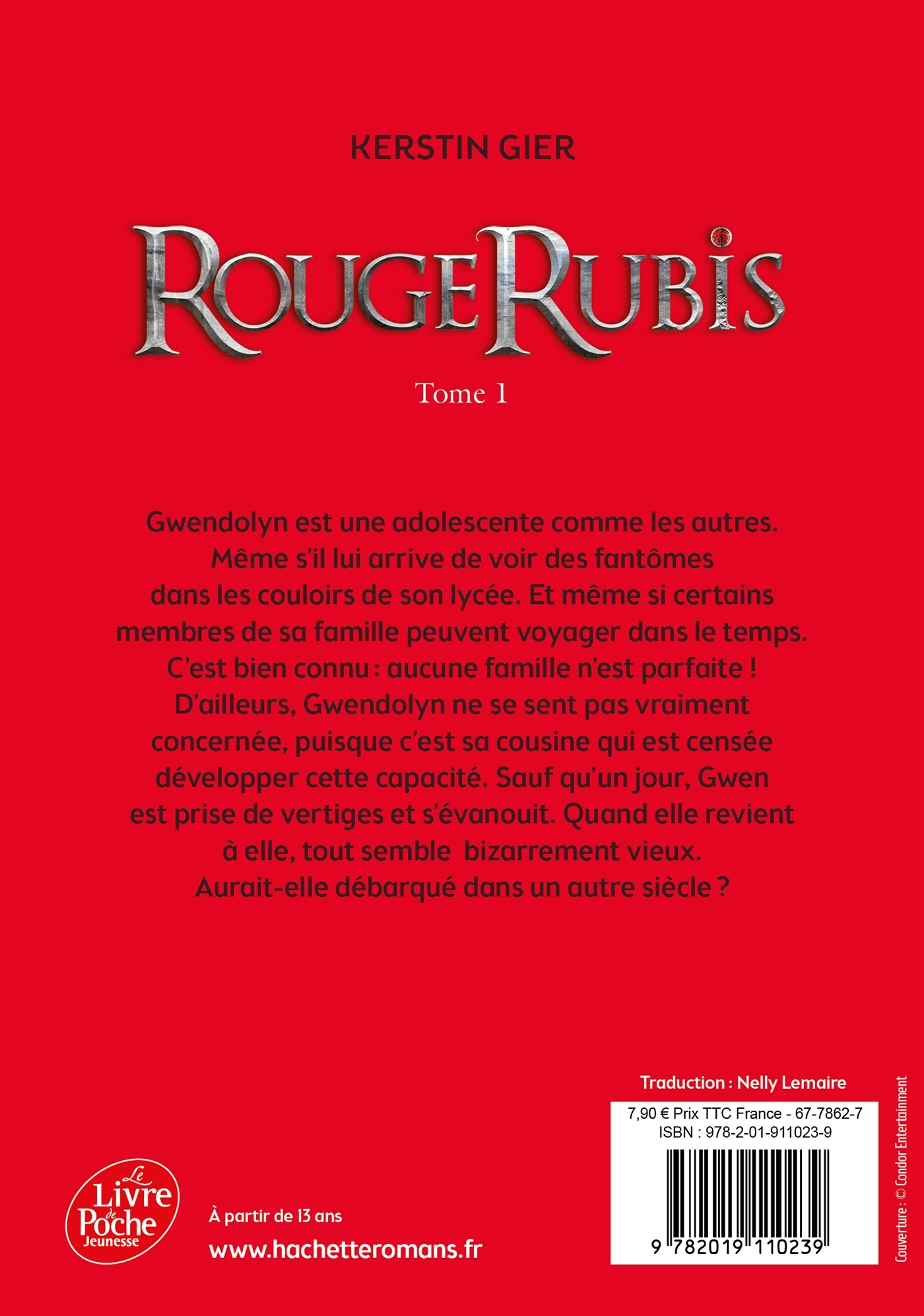 Rouge rubis - Tome 1 - Kerstin Gier - POCHE JEUNESSE