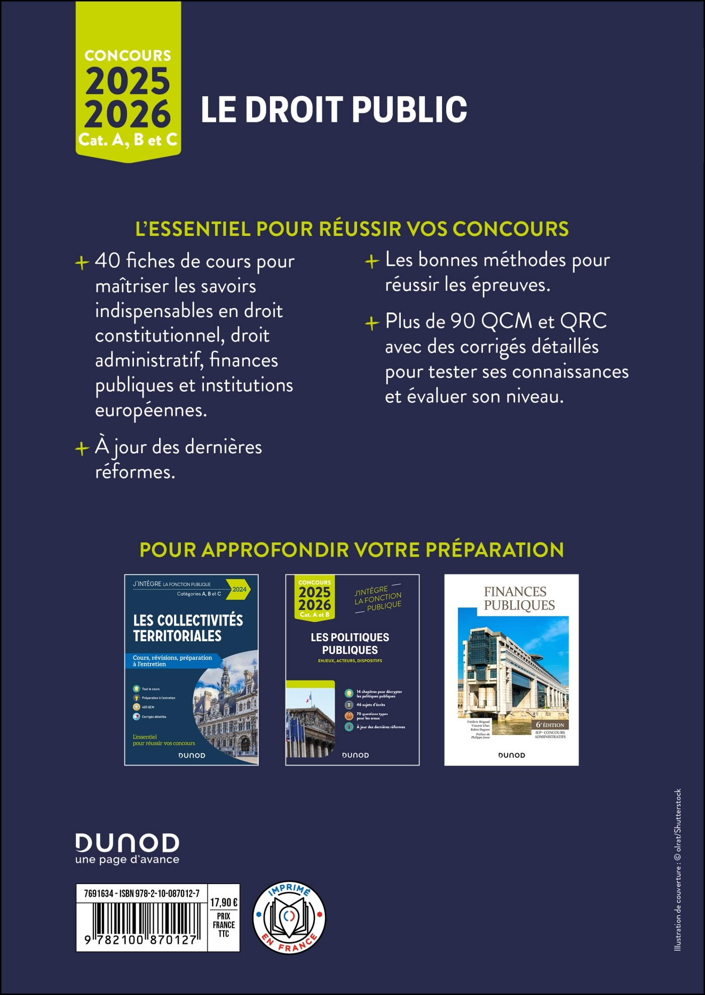 Le Droit public 2025-2026 - Catégories A, B et C - Raphaël Piastra - DUNOD