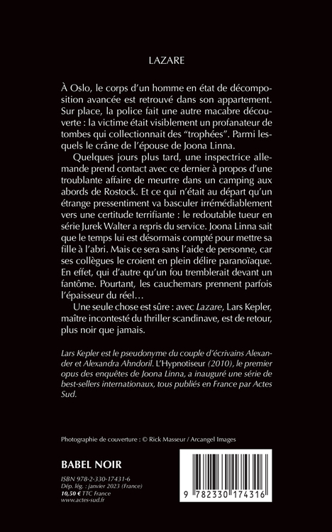 Lazare - Lars Kepler - ACTES SUD