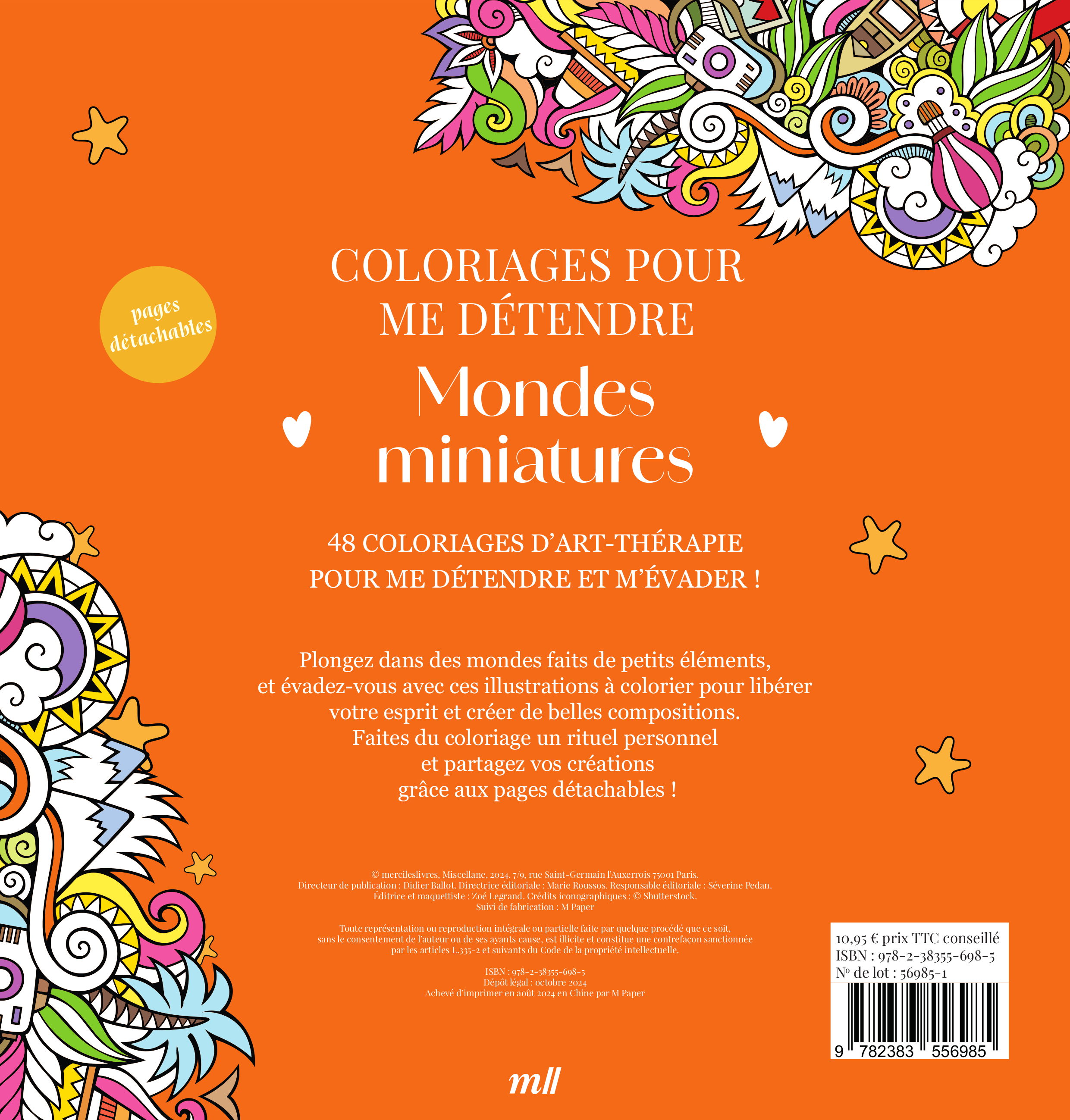 Mondes miniatures - Coloriages pour me détendre -  Collectif - MERCILESLIVRES