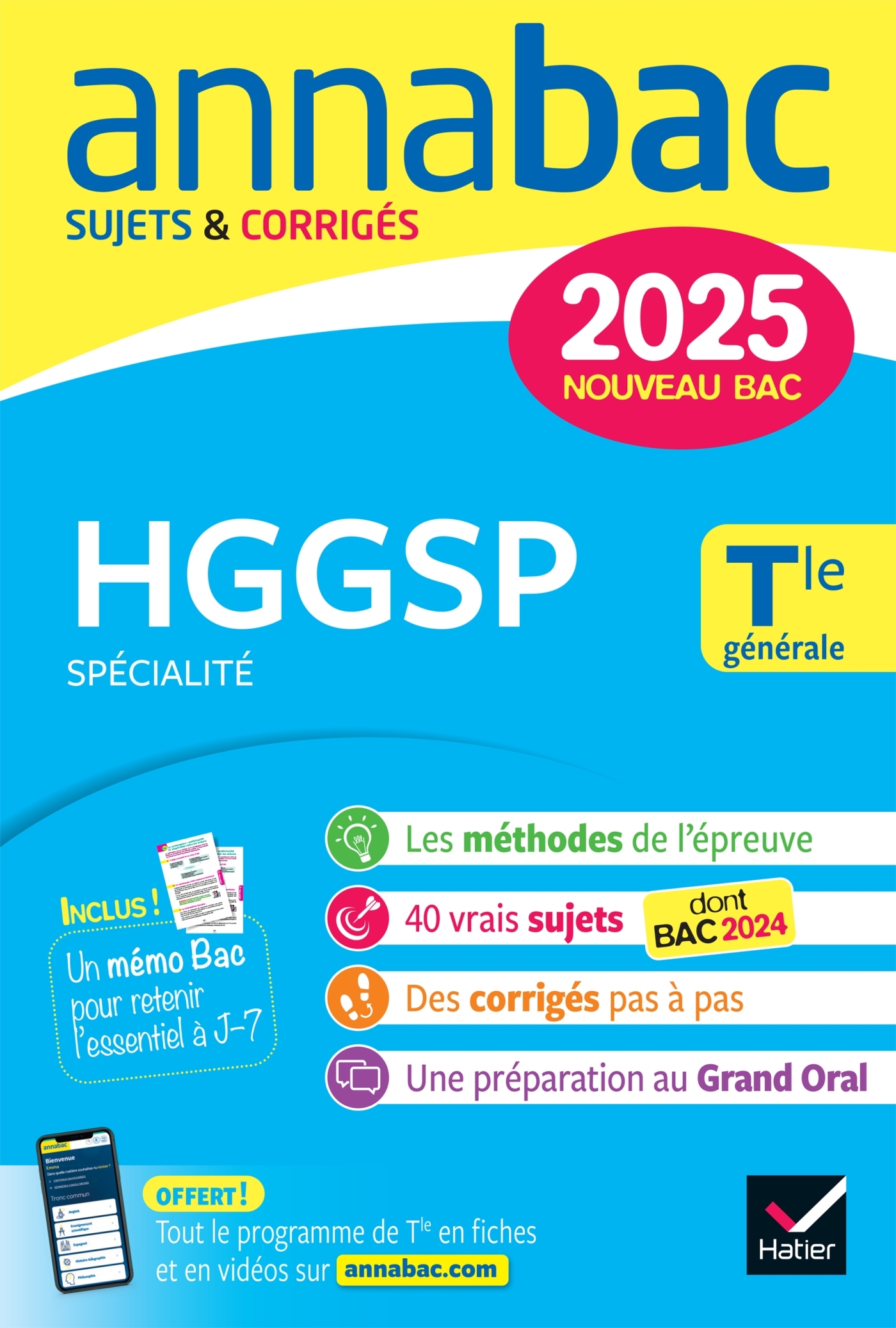 Annales du bac Annabac 2025 HGGSP Tle générale (spécialité) - Christophe Clavel - HATIER