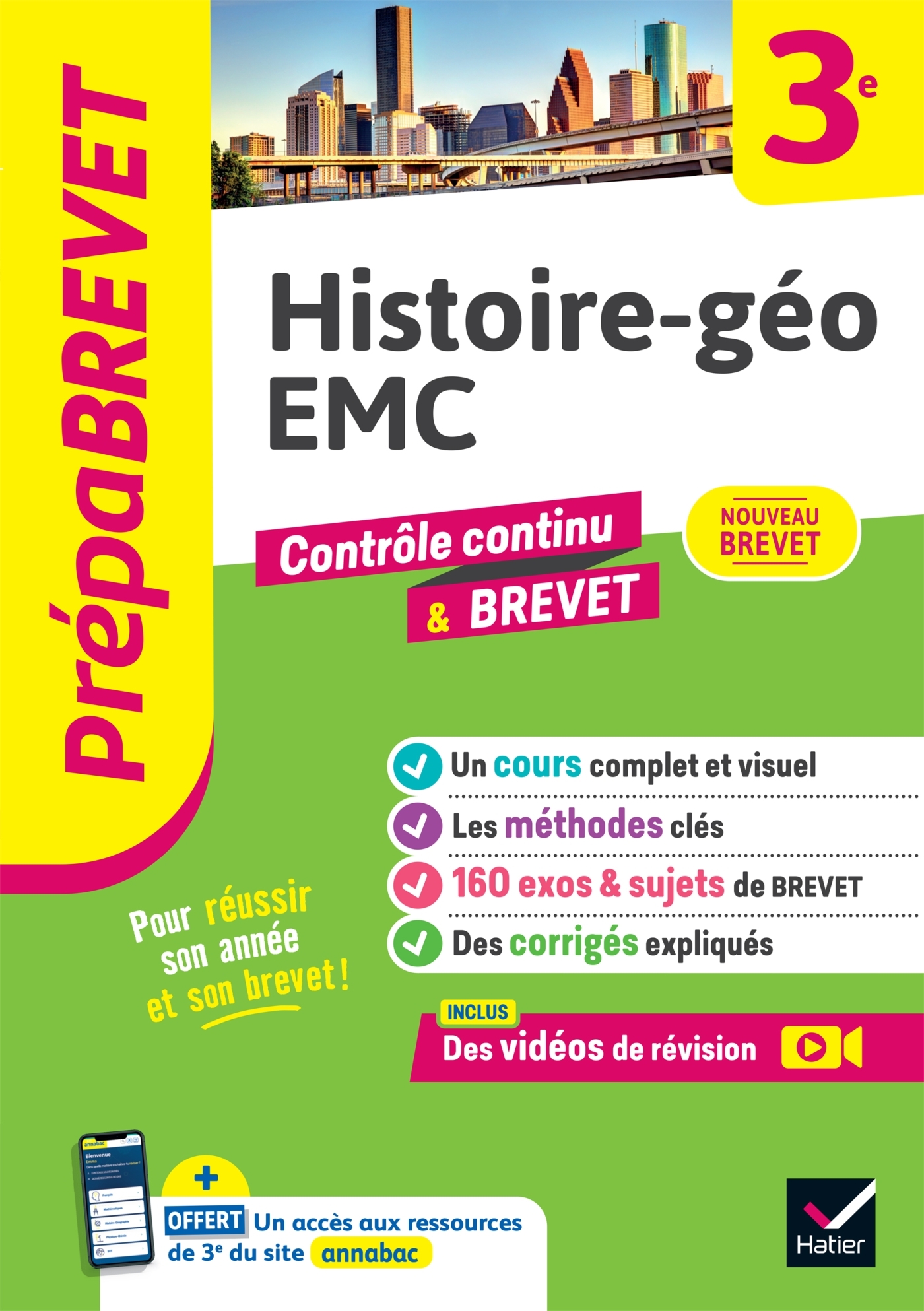 Prépabrevet - Histoire-géo EMC 3e - Brevet 2025 - Marielle Chevallier - HATIER