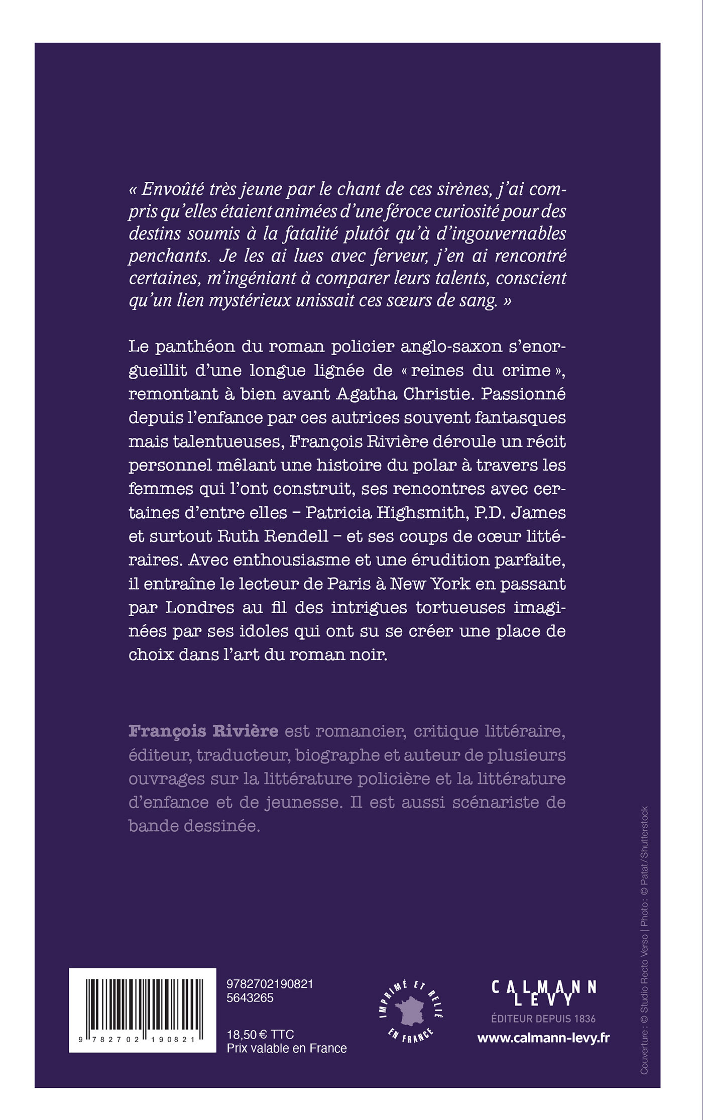 De l'assassinat considéré comme une affaire de femmes - François Rivière - CALMANN-LEVY