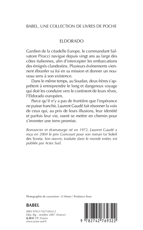 Eldorado - Laurent Gaudé - ACTES SUD