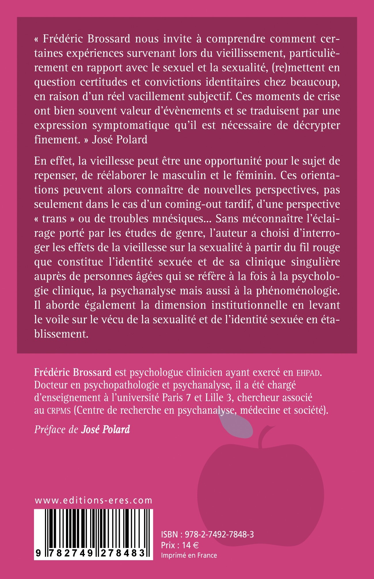 Vieillesses, sexualités et identités sexuées - Frédéric Brossard - ERES