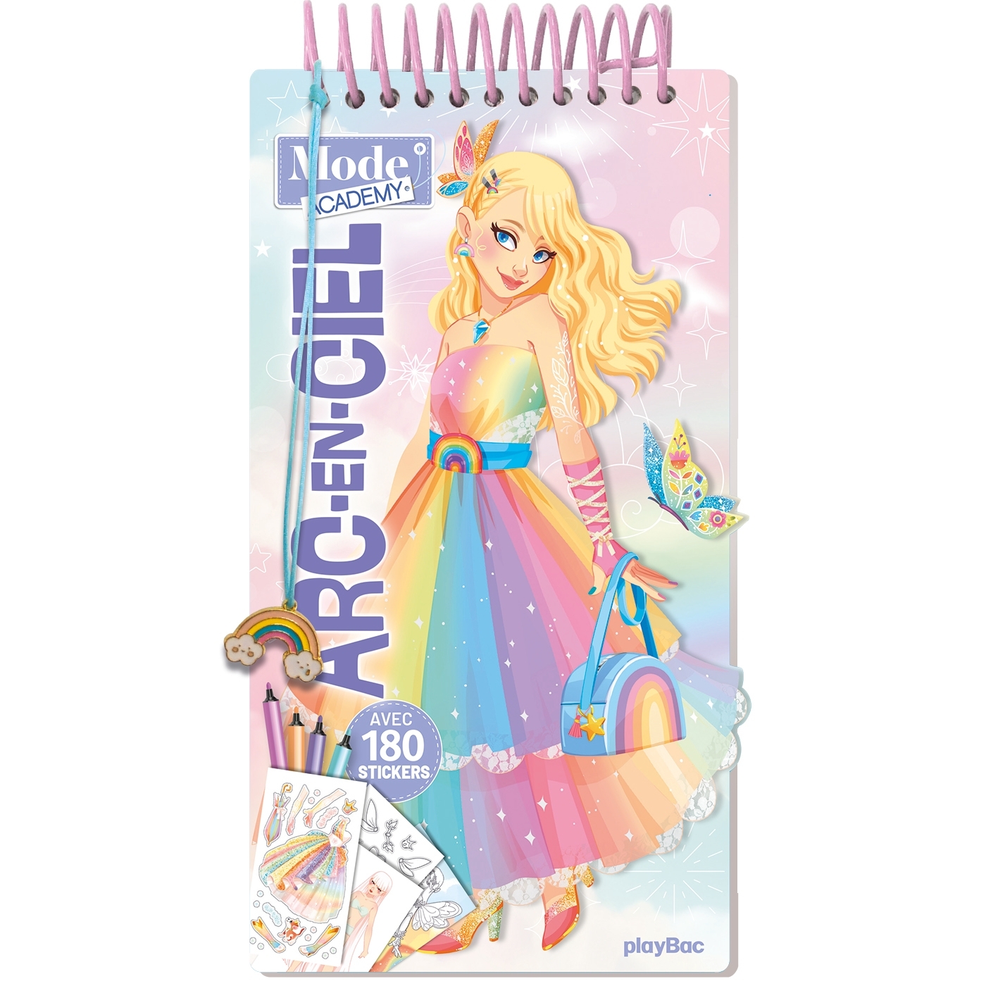 Carnet créatif Mode Academy Arc-en-ciel (avec un bracelet) -  Shiilia - PLAY BAC