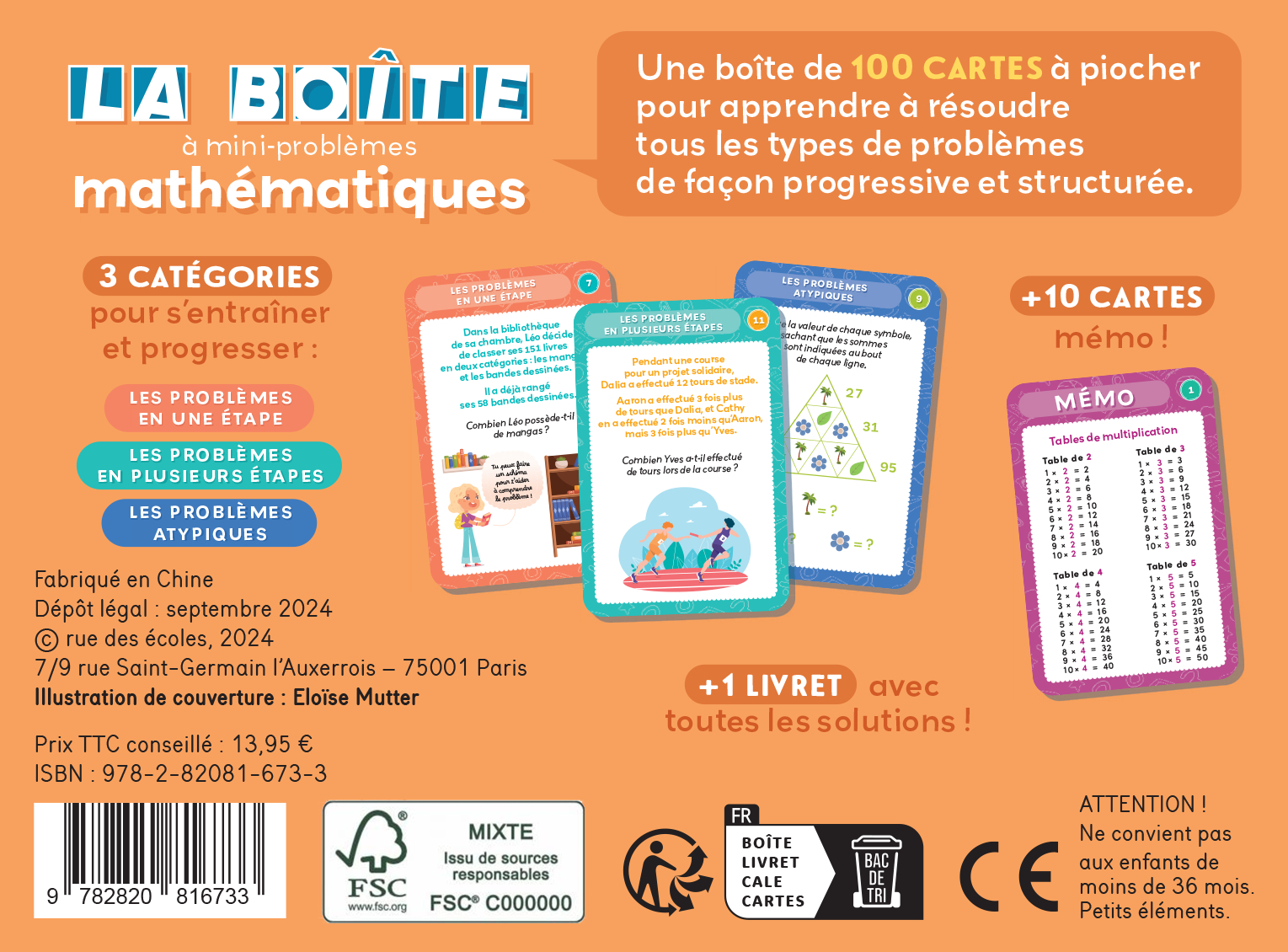 La boîte à mini-problèmes mathématiques - CM1-CM2-6e - Céline  Daubigny - RUE DES ECOLES