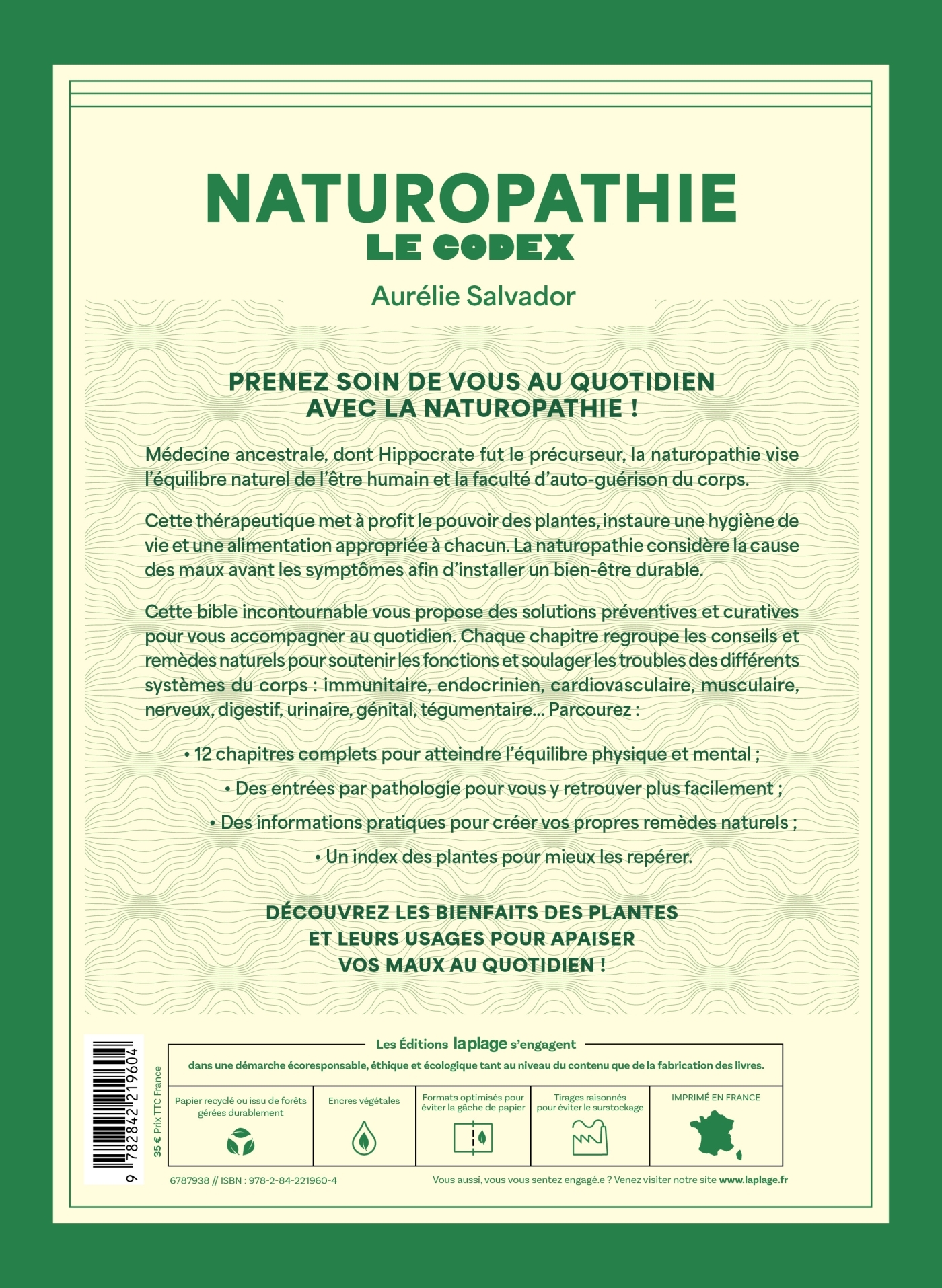 Naturopathie : Le Codex - Estel Barrellon - LA PLAGE