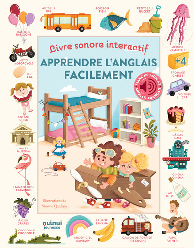 Apprendre l'anglais facilement - Livre sonore interactif - Simona Giudizio - NUINUI JEUNESSE