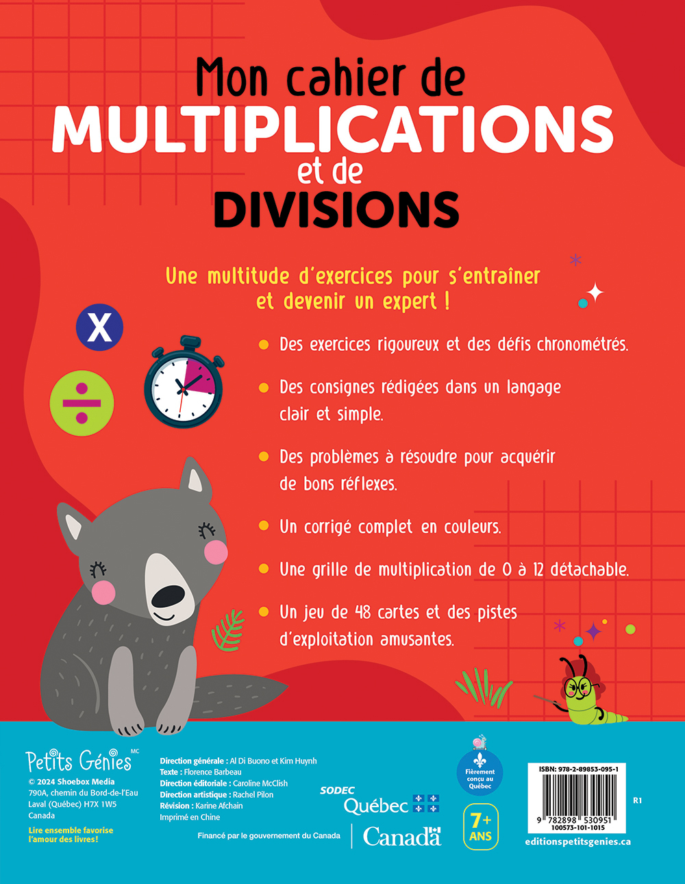 Mon cahier de multiplications et de divisions - Florence Barbeau - PETITS GENIES