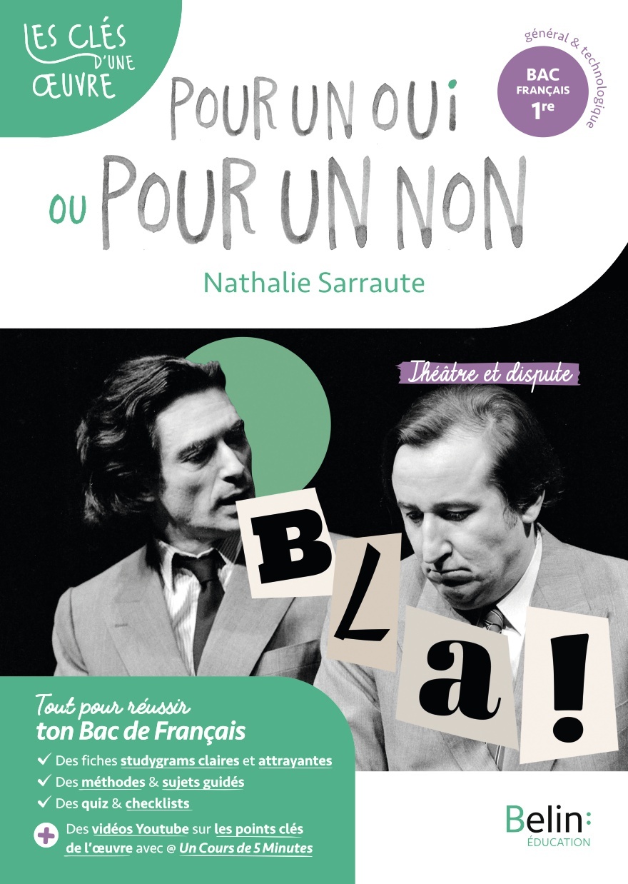 Pour un oui ou pour un non, Nathalie Sarraute - Bougard Romain - BELIN EDUCATION