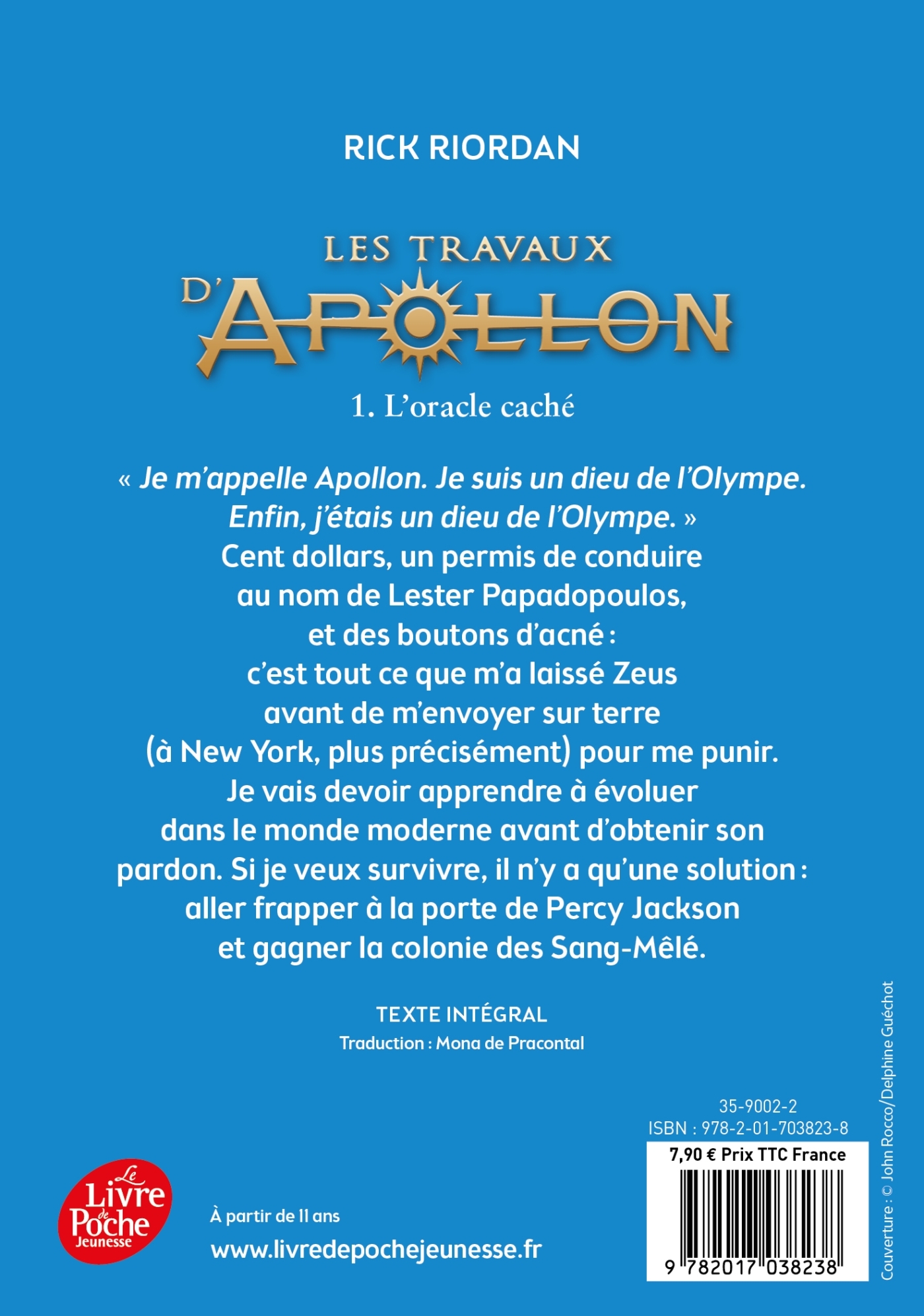 Les travaux d'Apollon - Tome 1 - L'oracle caché - Rick Riordan - POCHE JEUNESSE