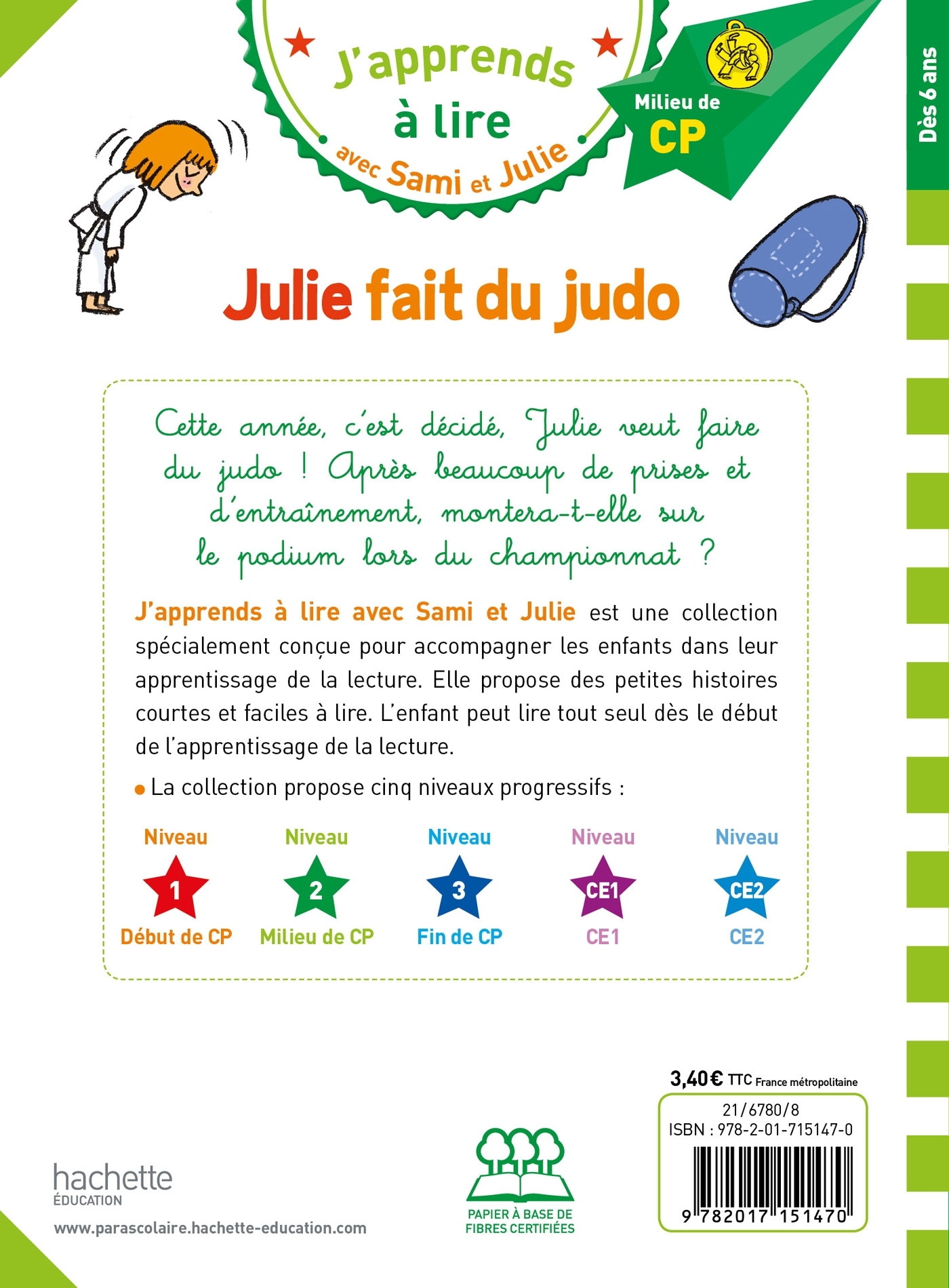 Sami et Julie CP Niveau 2 Julie fait du Judo - Thérèse Bonté - HACHETTE EDUC