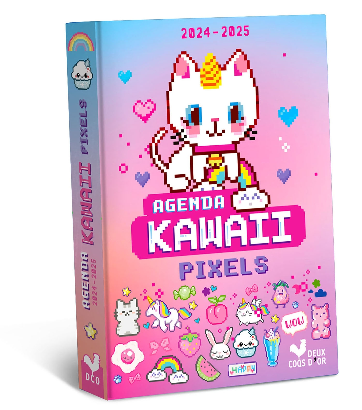 Agenda pixels kawaii 2024-2025 -   - DEUX COQS D OR