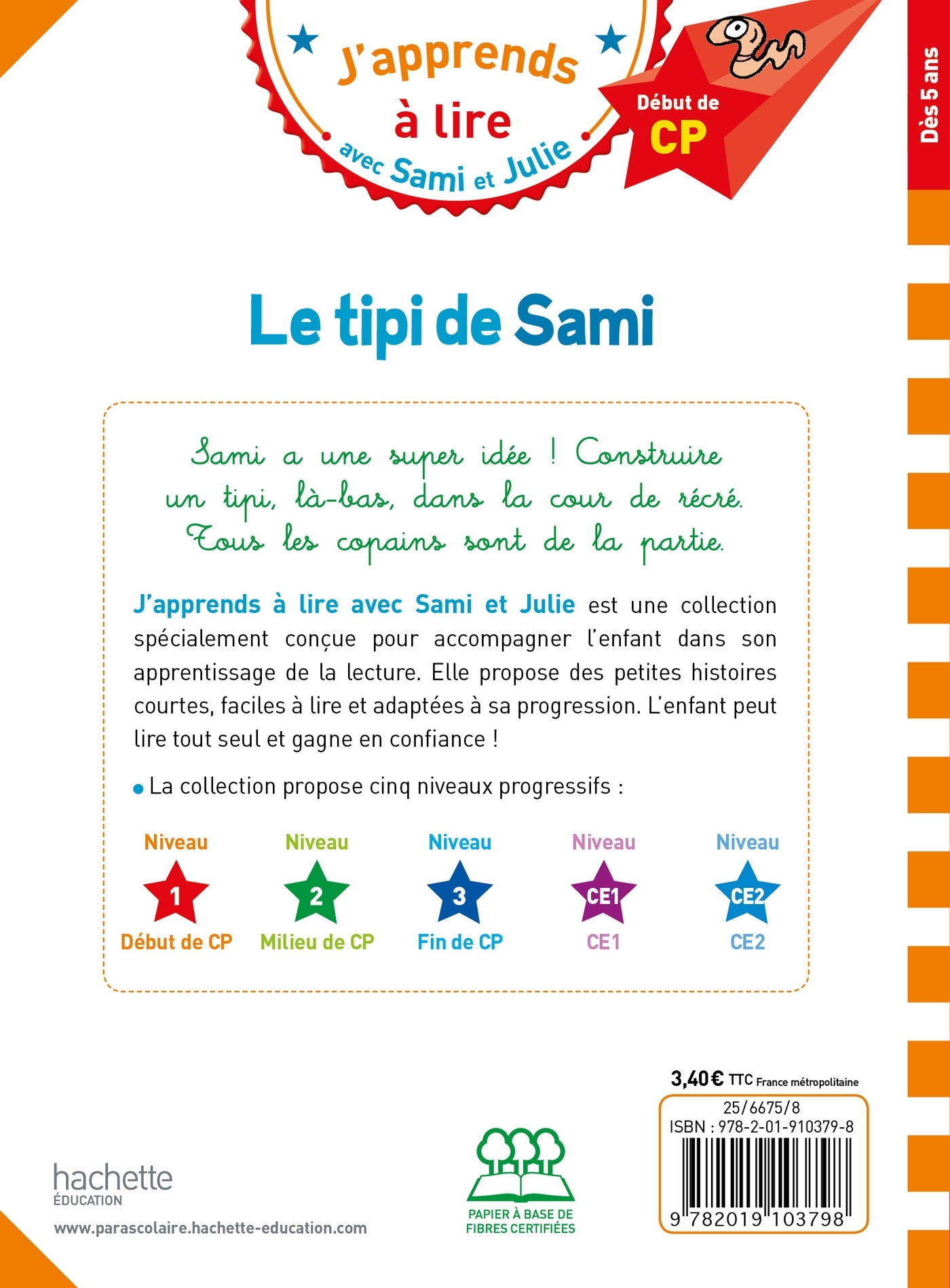 Sami et Julie CP Niveau 1 Le tipi de Sami - Laurence Lesbre - HACHETTE EDUC