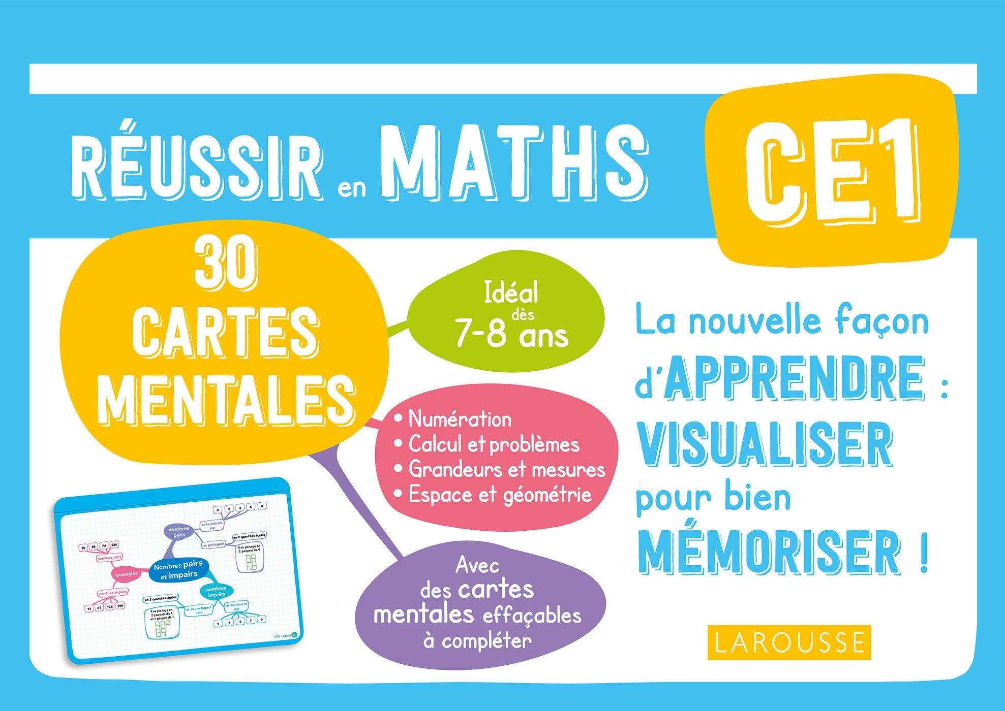 Cartes mentales Maths CE1 - Caroline Jambon - LAROUSSE