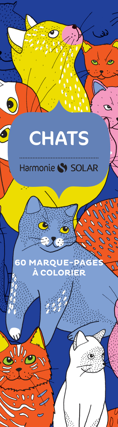 60 marque-pages à colorier - Chats -  Knapfla - SOLAR