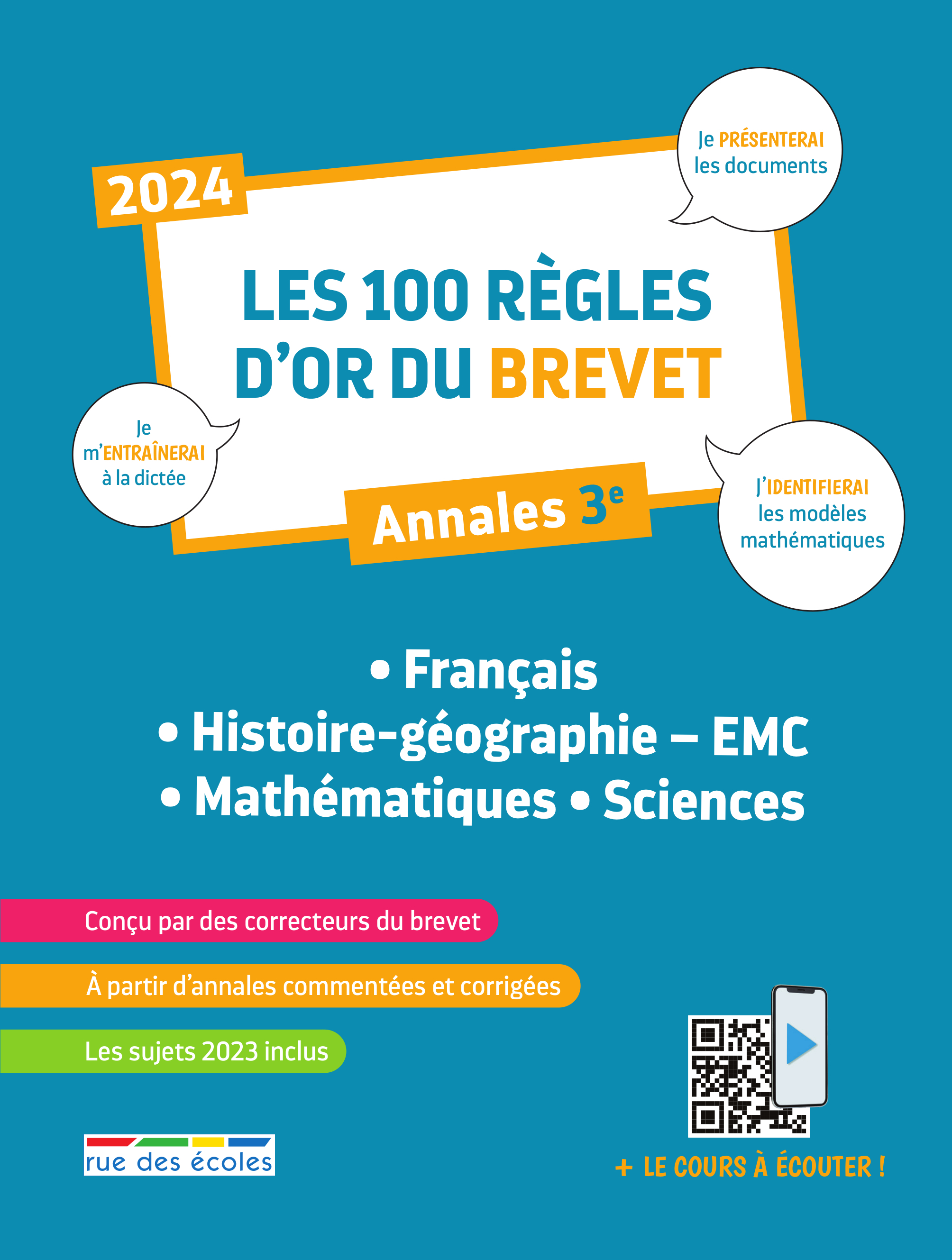 Les 100 règles d'or du Brevet 2024 - La Compilation -  Collectif - RUE DES ECOLES