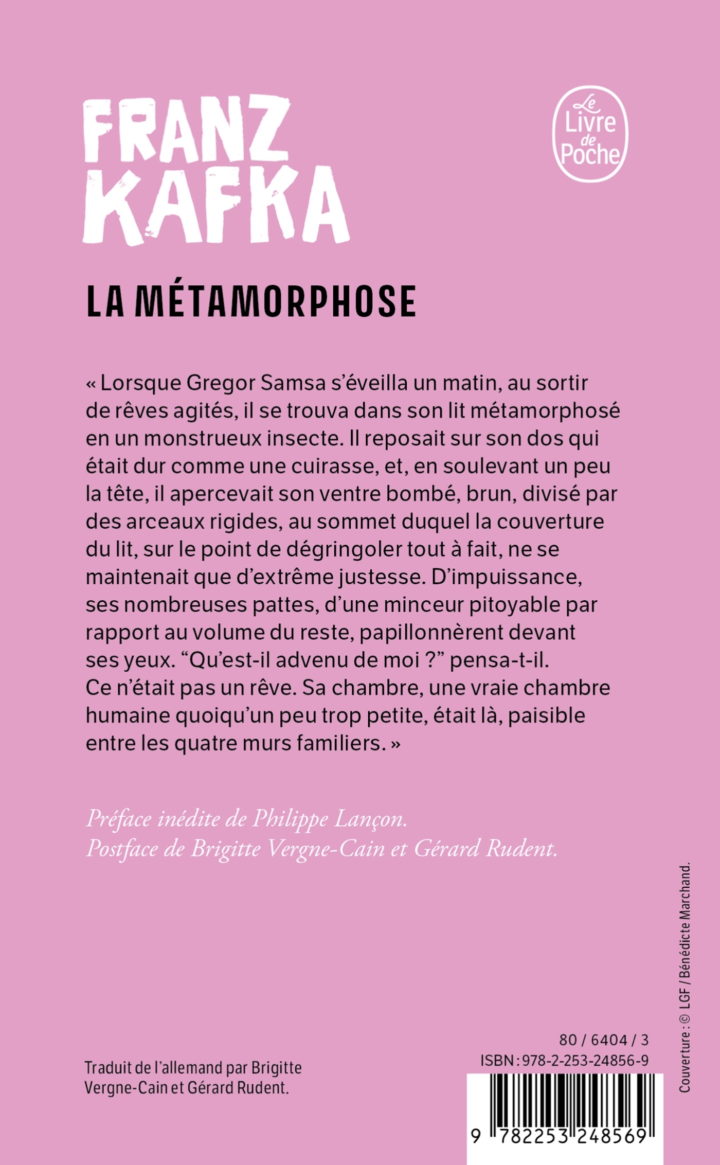 La Métamorphose (Nouvelle édition) - Franz KAFKA - LGF