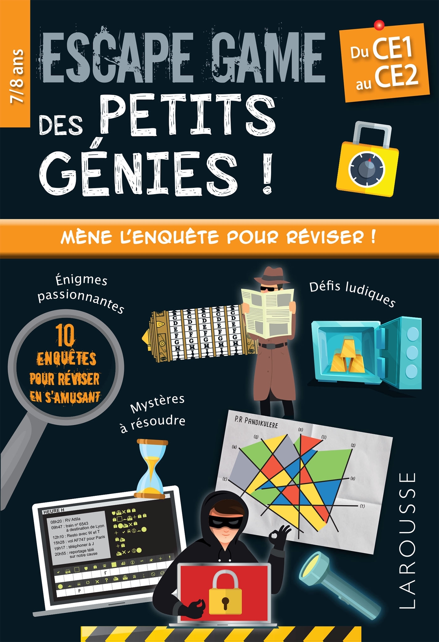 Escape game des petits génies CE1-CE2 - Mathieu Quénée - LAROUSSE