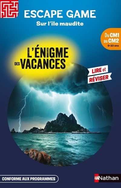 Enigme des vacances Escape game du CM1 au CM2 - Sur l'île maudite - Sophie Adriansen - NATHAN