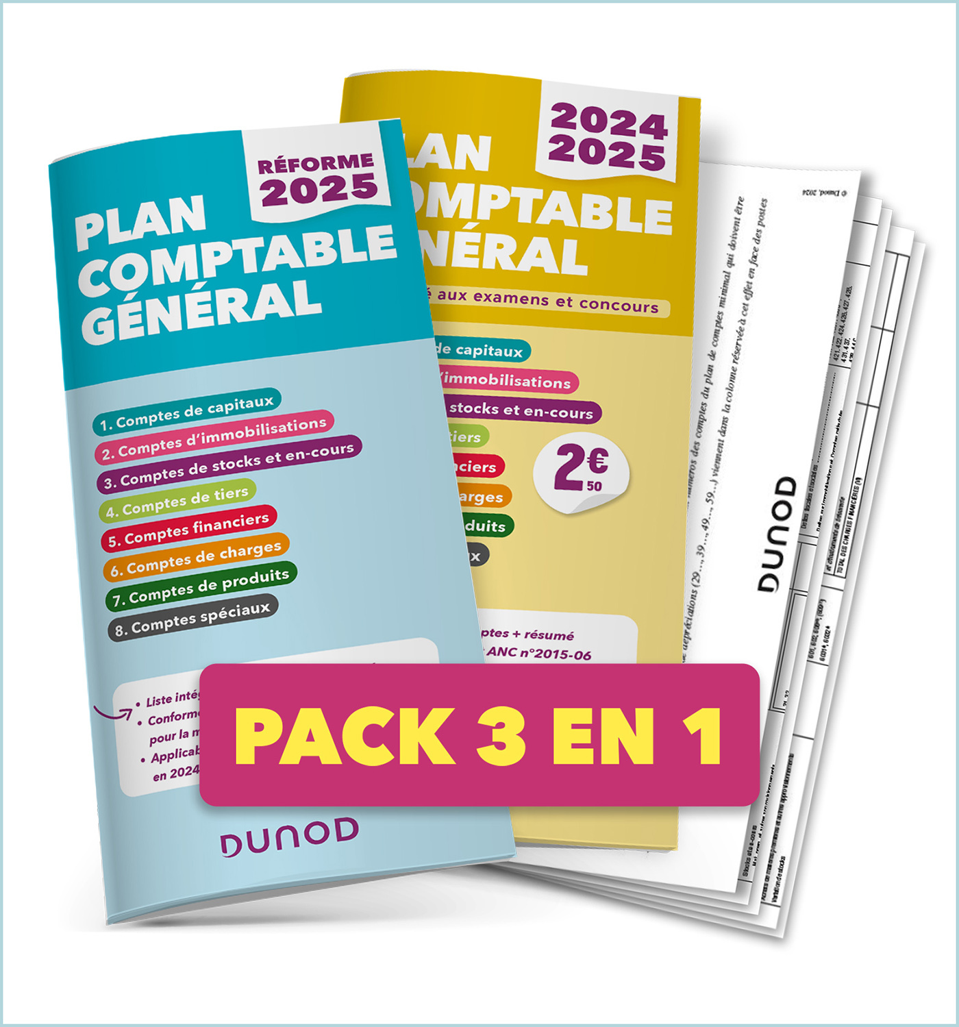 Plan comptable général - Pack 3 en 1 : PCG 2024-2025 + PCG réforme 2025 + Docs de synthèse - XXX - DUNOD