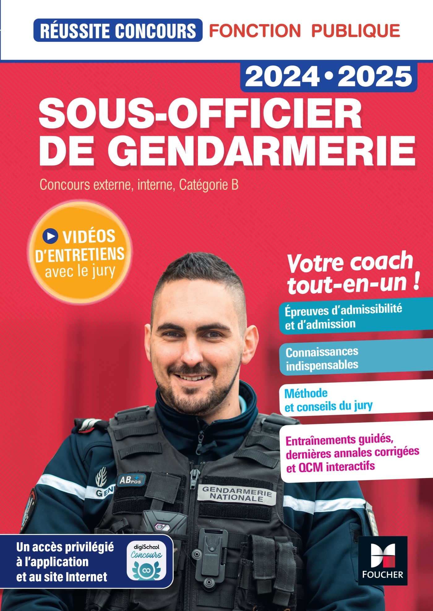 Réussite Concours - Sous-officier de gendarmerie - 2024-2025- Préparation complète - Philippe Alban - FOUCHER